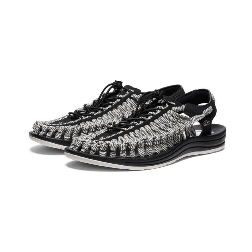 Keen Uneek Flat Erkek Sandalet - Siyah / Beyaz