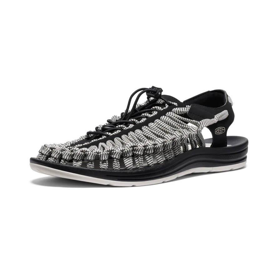 Keen Uneek Flat Erkek Sandalet - Siyah / Beyaz