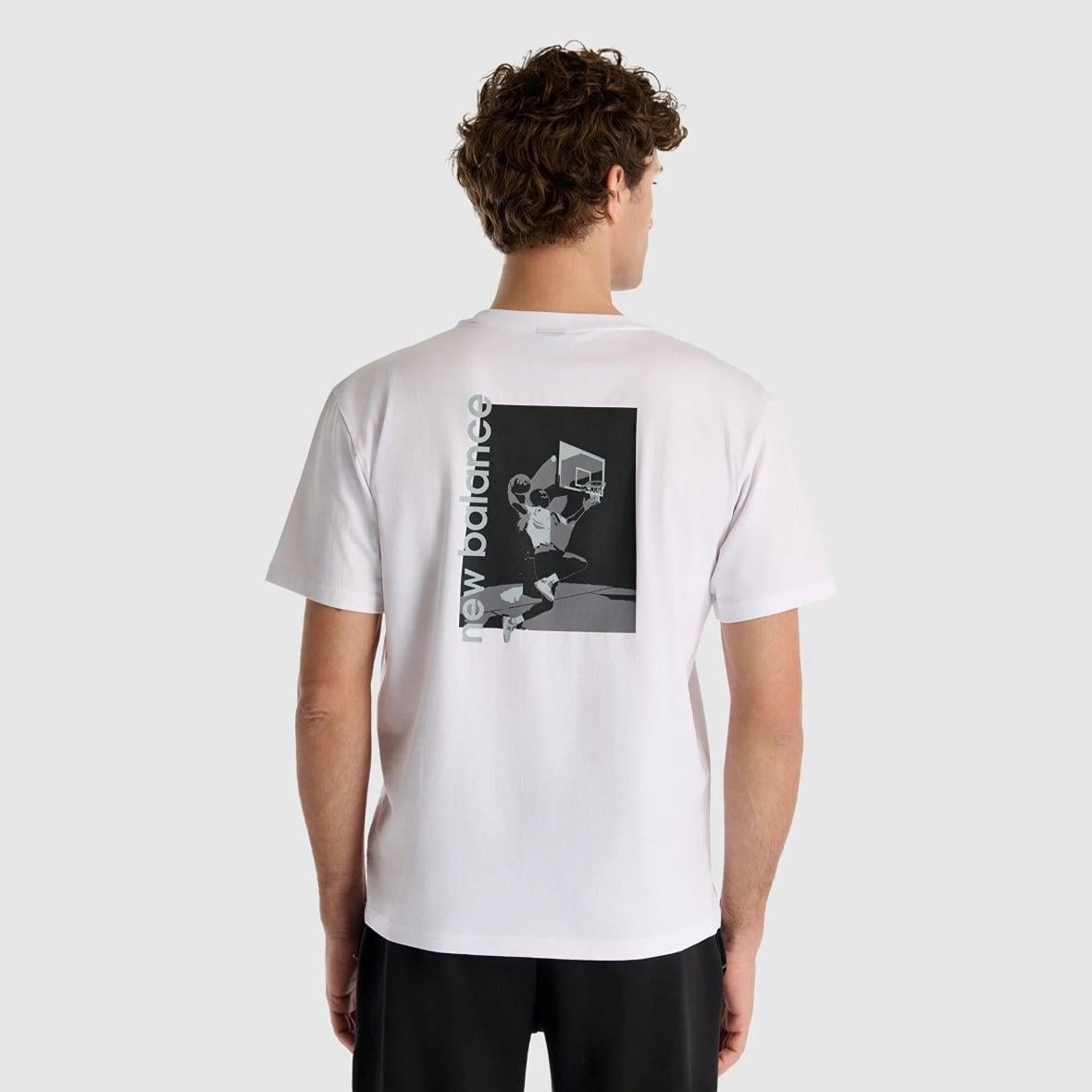 New Balance MNT1509-WT Erkek T-Shirt - Beyaz