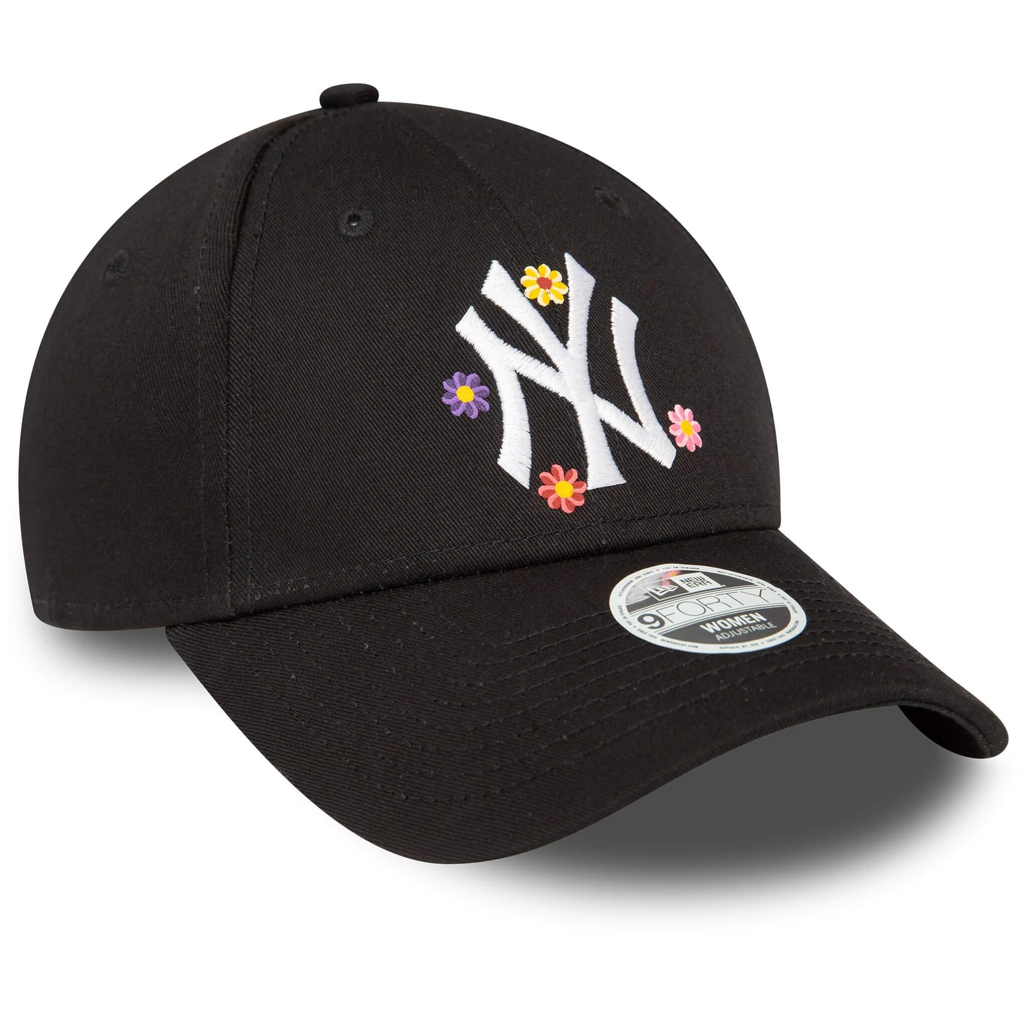 New Era Şapka - Wmns Flower 9FORTY New York Yankees - Siyah