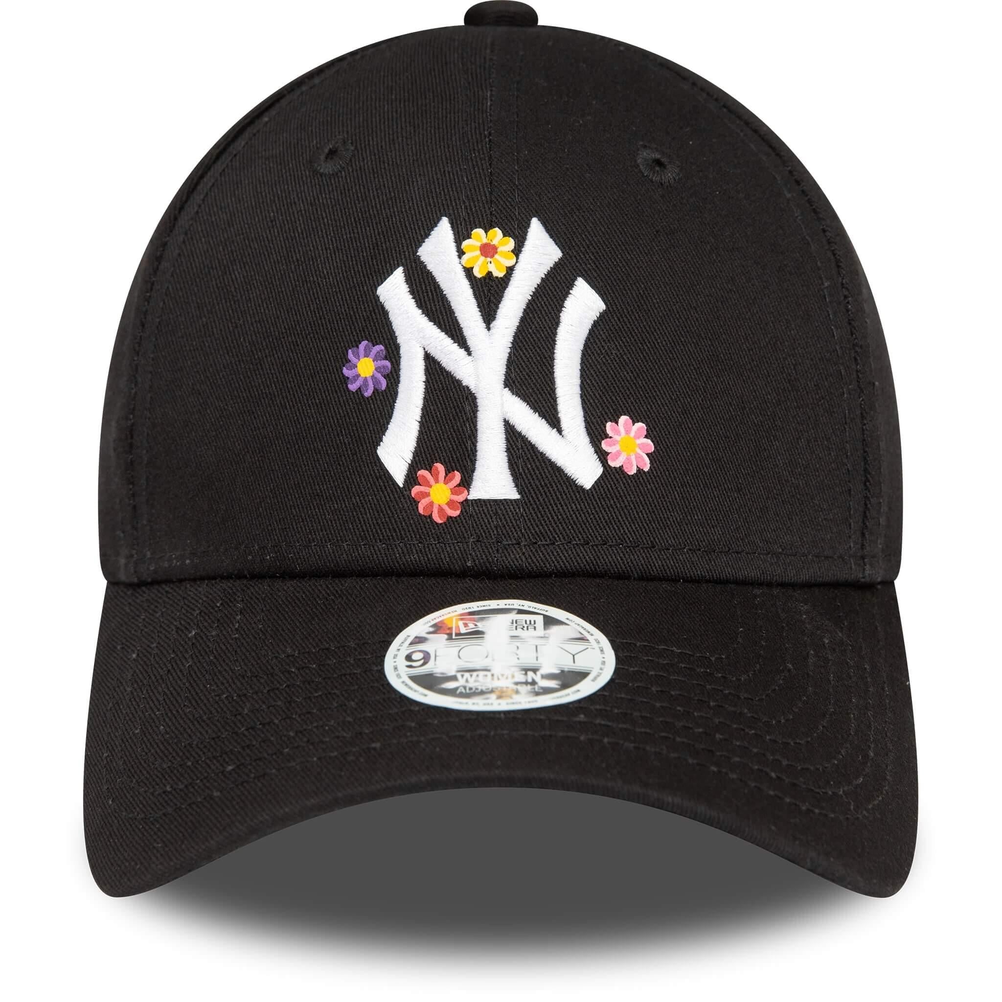 New Era Şapka - Wmns Flower 9FORTY New York Yankees - Siyah