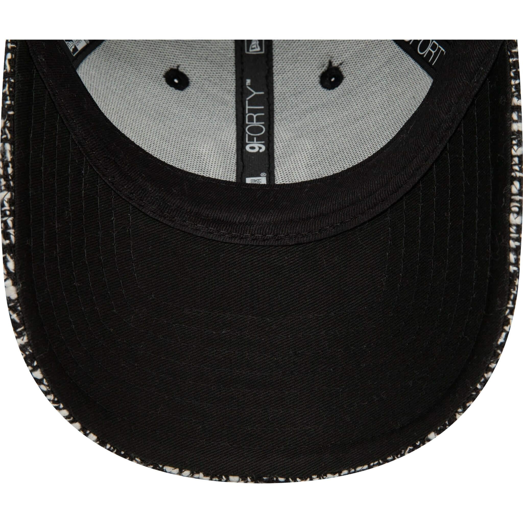 New Era Şapka - Wmns Summer Tweed 9FORTY New York Yankees - Siyah / Beyaz