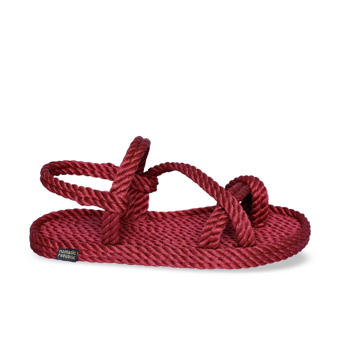 Nomadic Republic Capri Kadın Halat Sandalet - Bordo