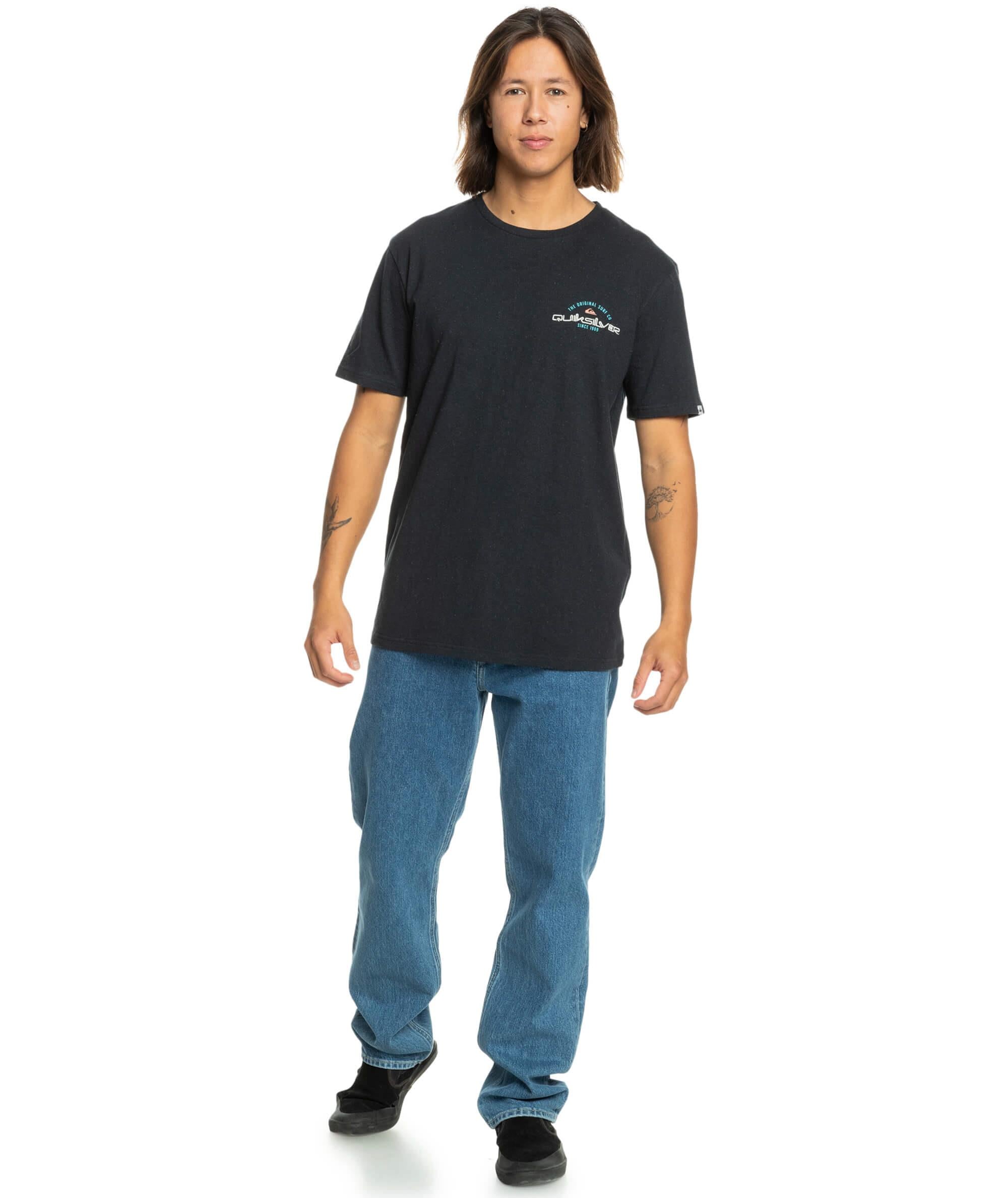 Quiksilver Arched Type SS Erkek T-Shirt - Siyah