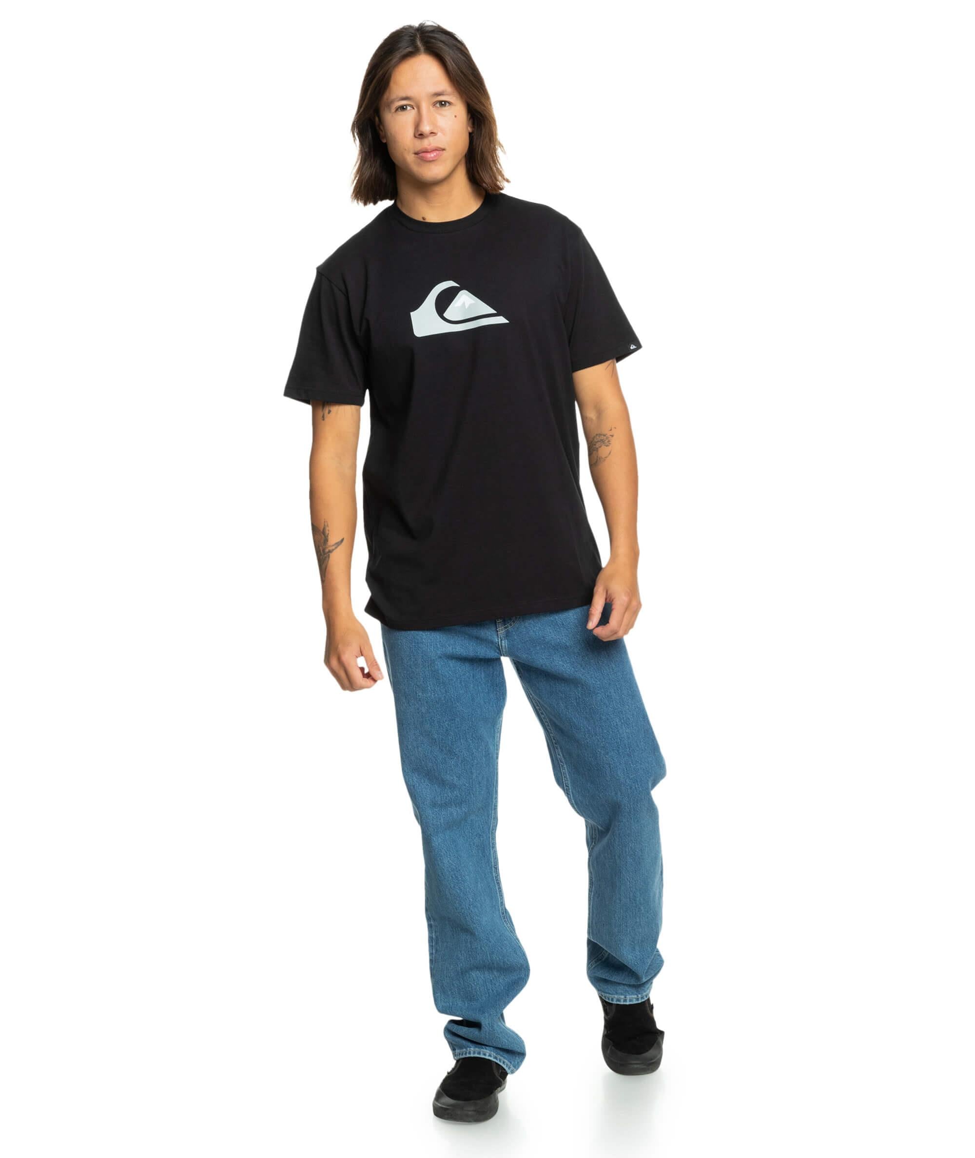 Quiksilver Comp Logo SS Erkek T-Shirt - Siyah