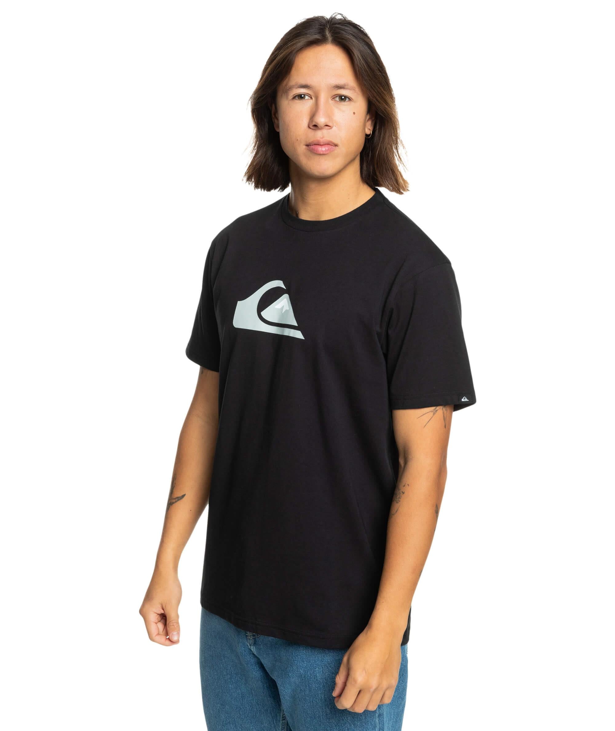 Quiksilver Comp Logo SS Erkek T-Shirt - Siyah
