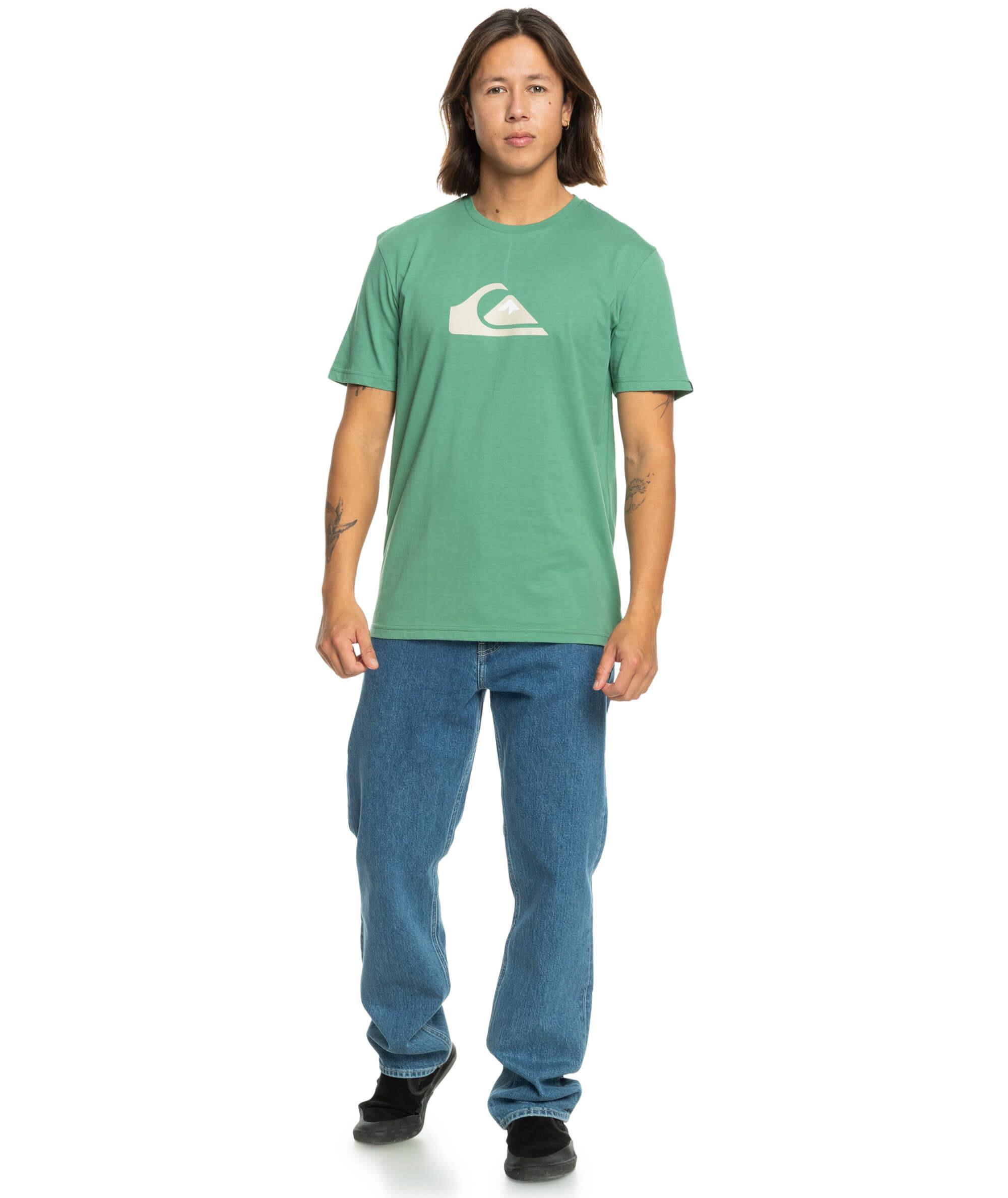Quiksilver Comp Logo SS Erkek T-Shirt - Yeşil