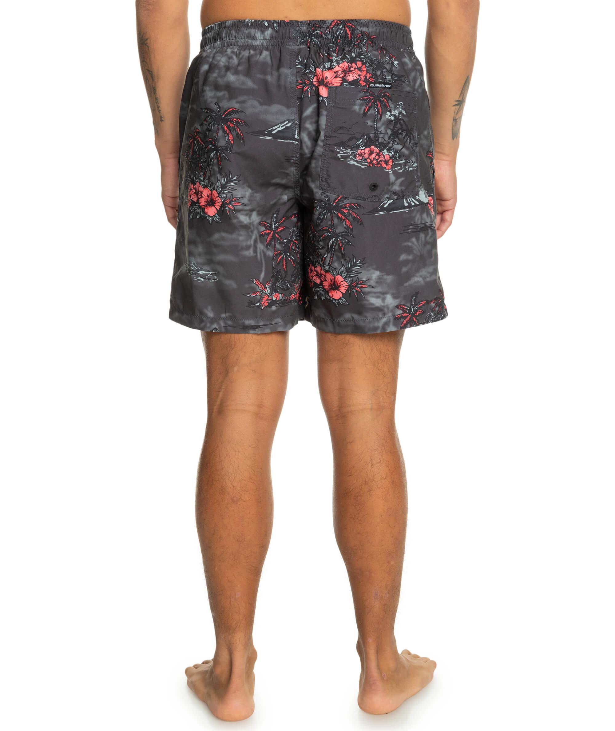 Quiksilver Longmanhill Volley Erkek Deniz Şortu - Siyah / Multi