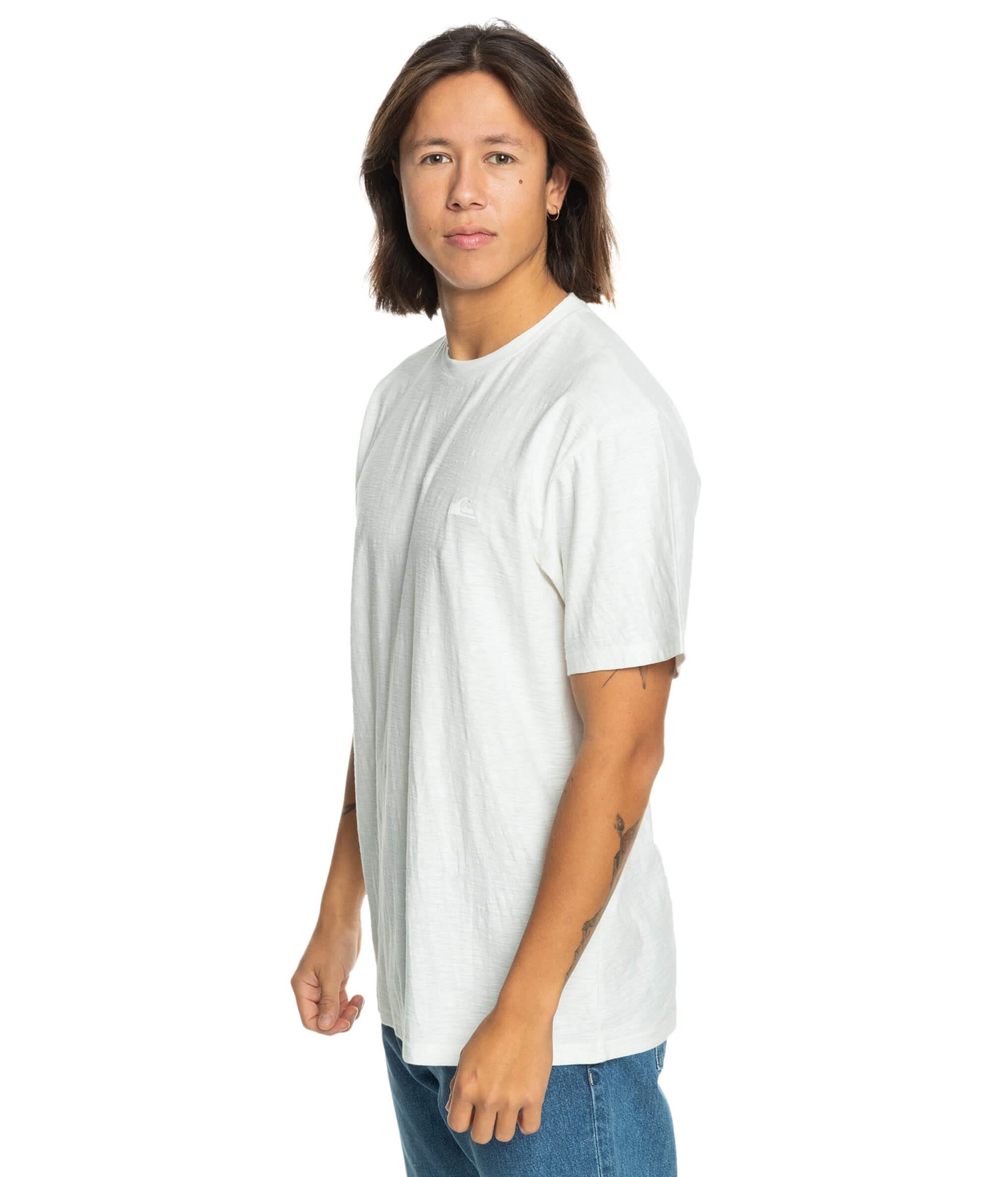Quiksilver Slub Roundneck Erkek T-Shirt - Kırık Beyaz