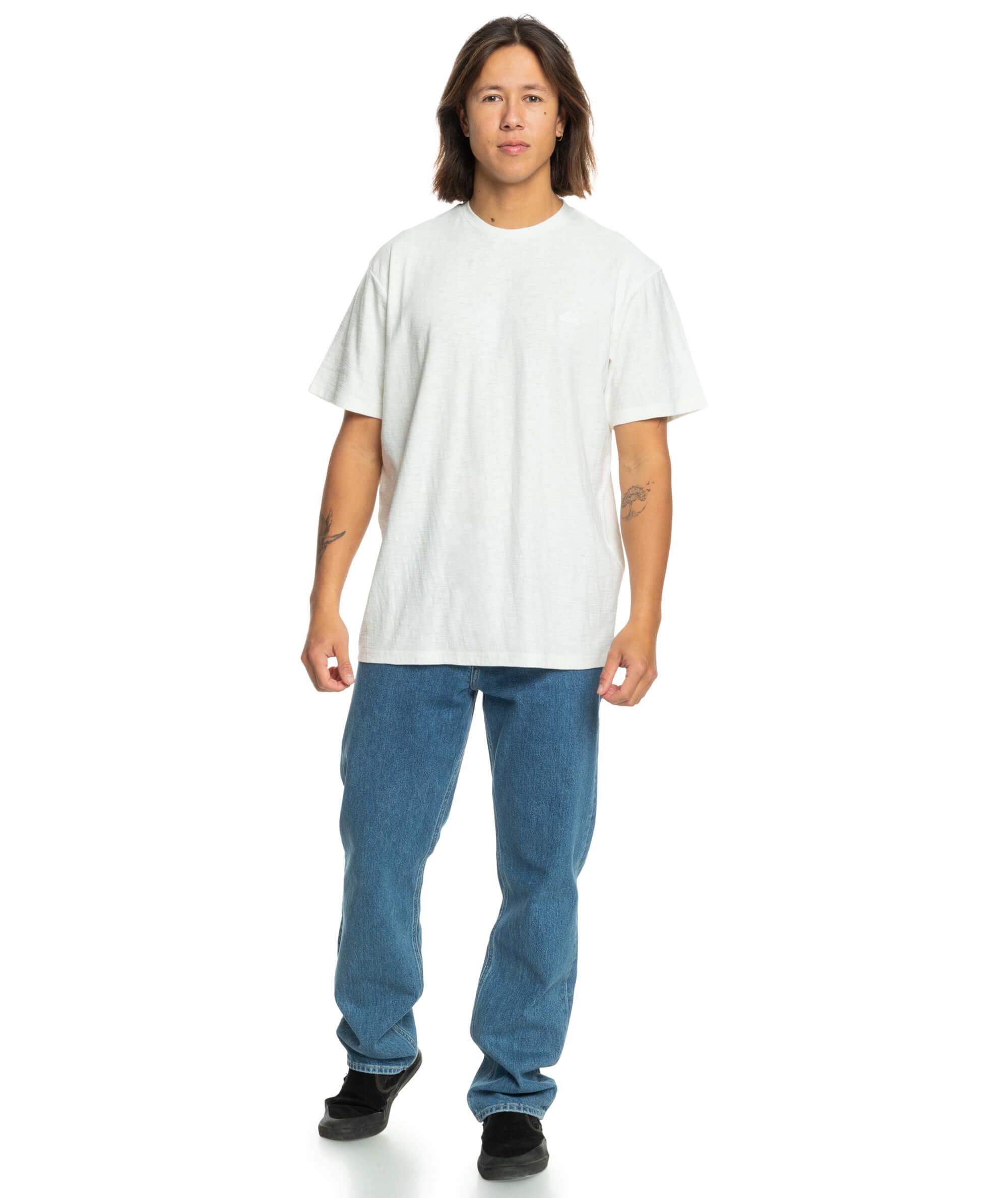 Quiksilver Slub Roundneck Erkek T-Shirt - Kırık Beyaz