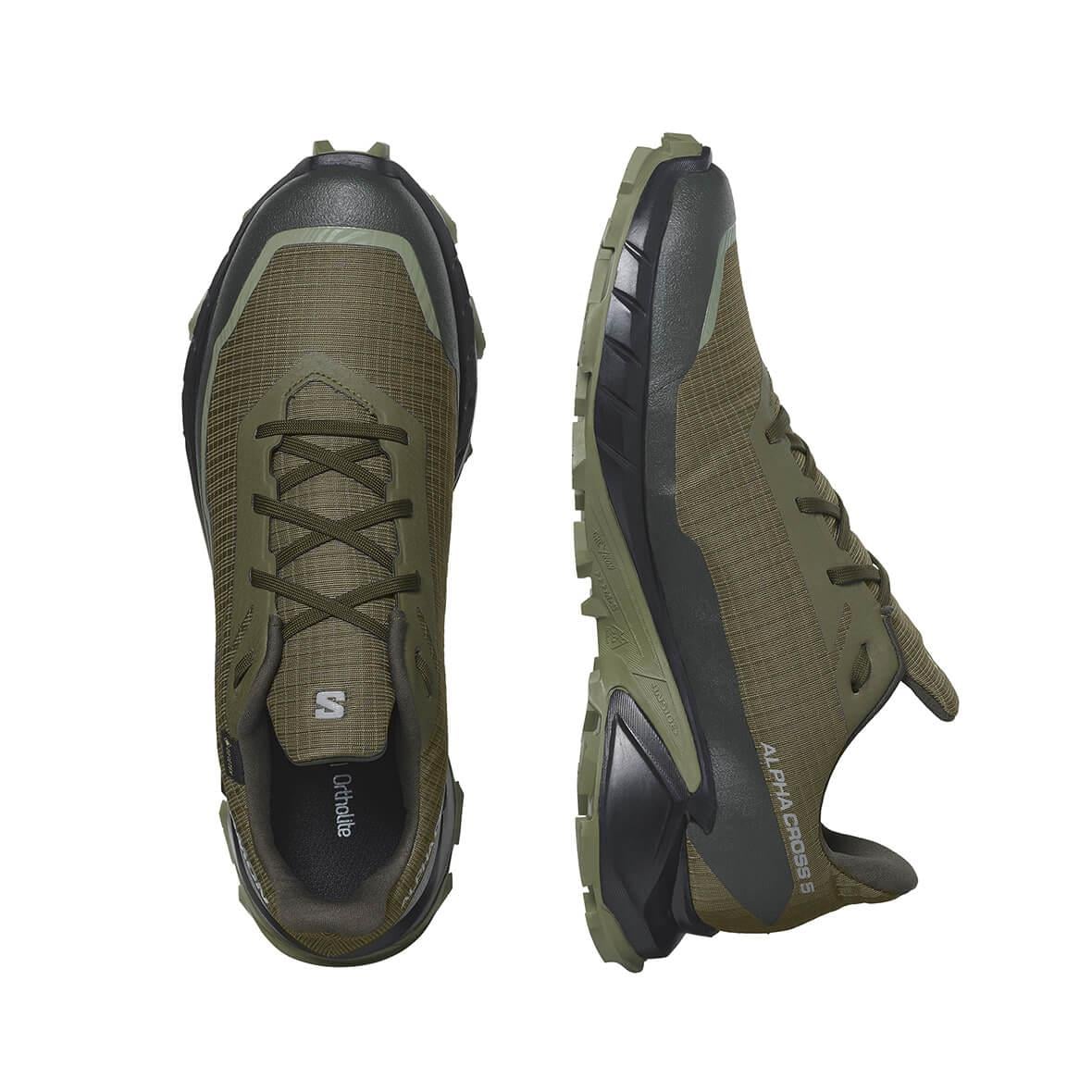 Salomon Alphacross 5 GTX Erkek Koşu Ayakkabısı - Haki