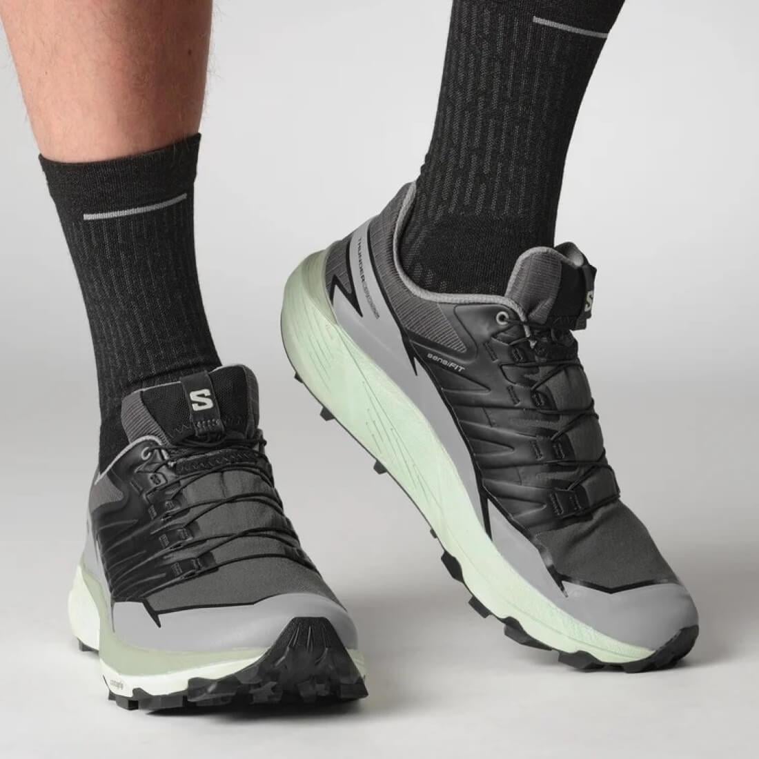 Salomon Thundercross Erkek Koşu Ayakkabısı - Gri / Siyah