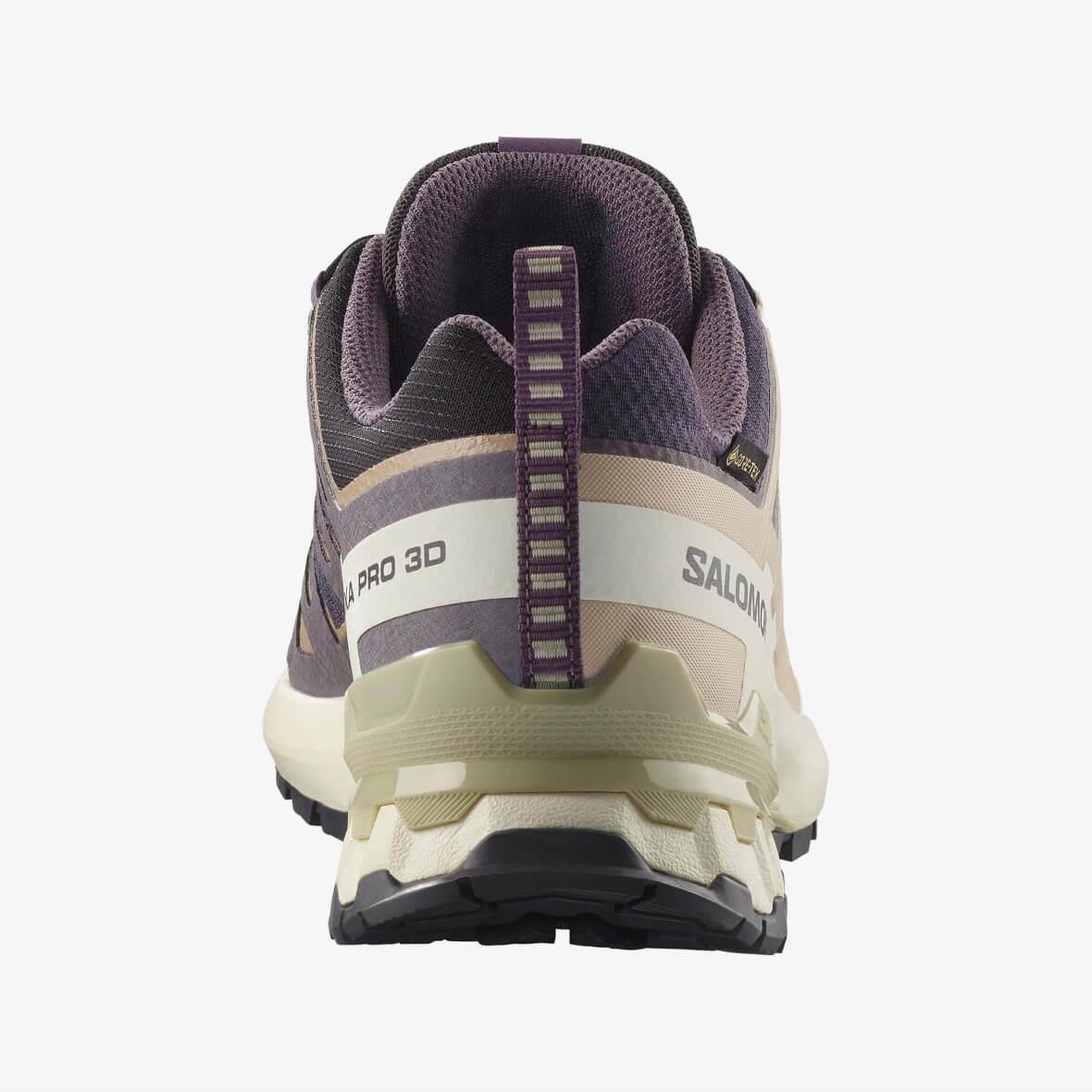 Salomon XA PRO 3D V9 GTX W Gore-Tex Kadın Outdoor Ayakkabı - Mürdüm / Ekru