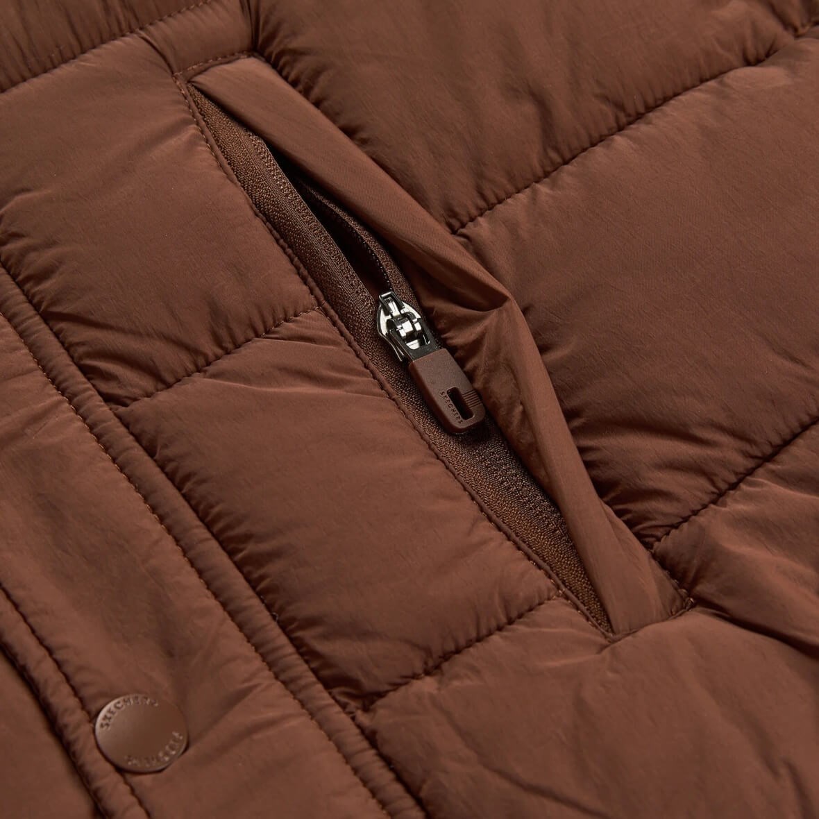 Skechers All Weather Cozy Fit Full Zip Vest S2620193-2070 Erkek Yelek - Kahverengi