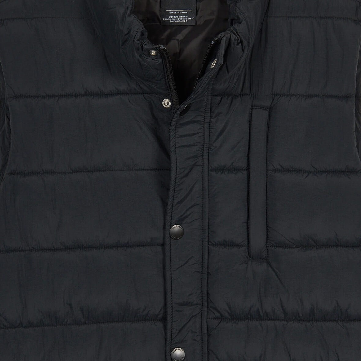 Skechers All Weather Cozy Fit Full Zip Vest S2620193-3817 Erkek Yelek - Siyah