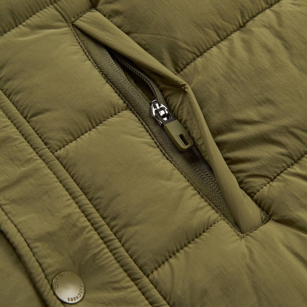Skechers All Weather Cozy Fit Full Zip Vest S2620193-2194 Erkek Yelek - Haki