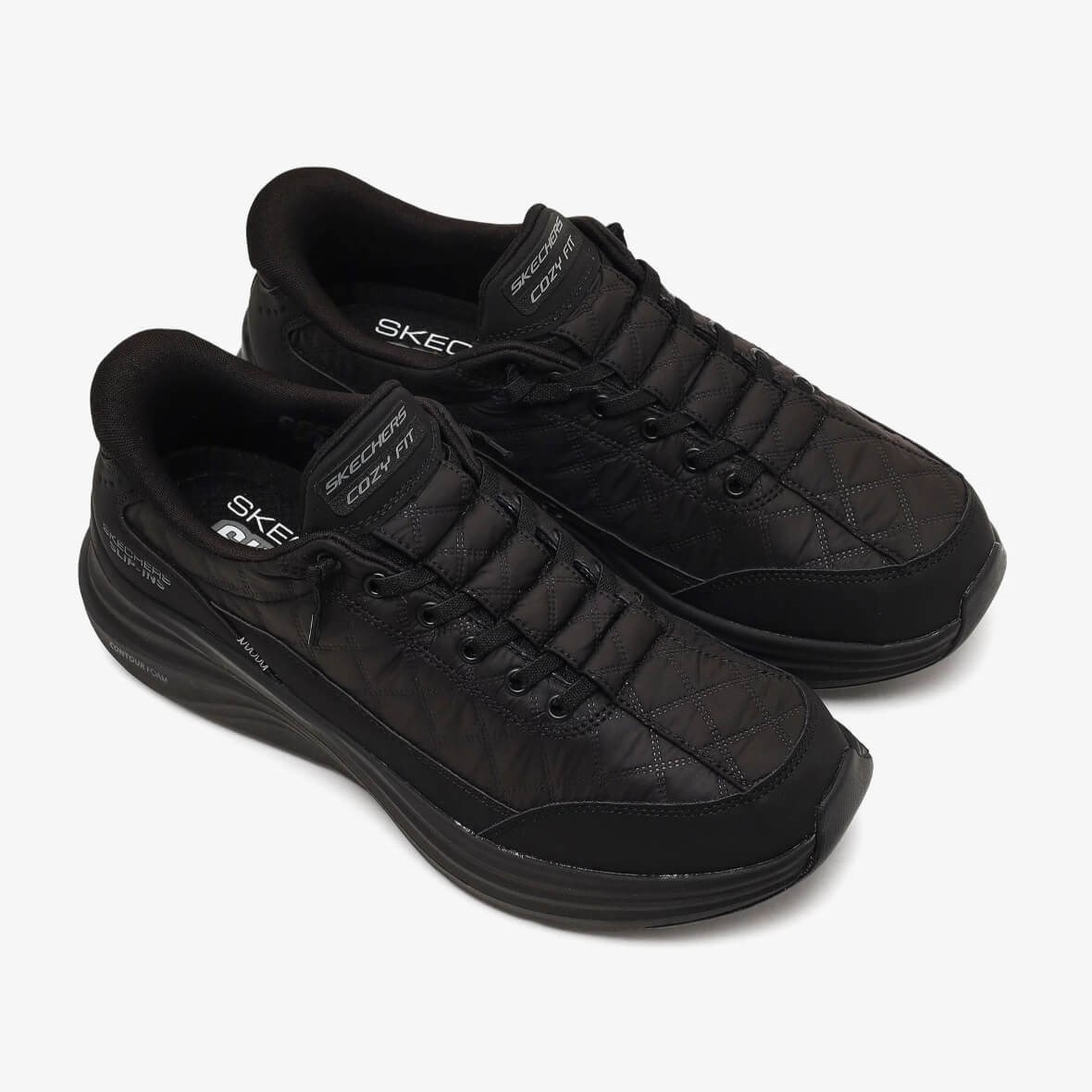 Skechers Contour Foam Cozy Fit 232619 BBK Erkek Spor Ayakkabı - Siyah