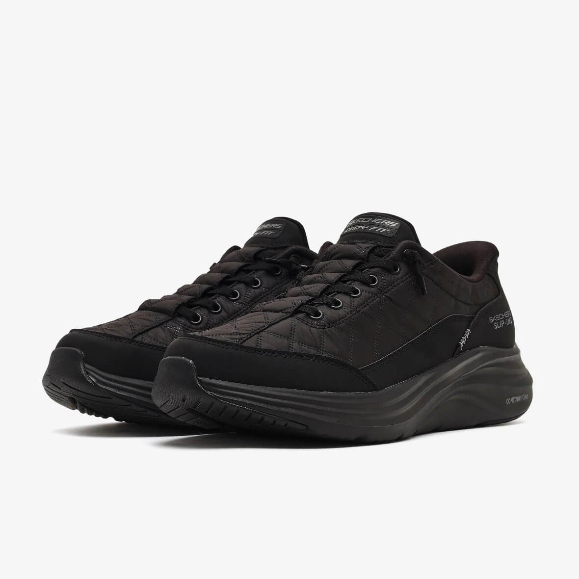 Skechers Contour Foam Cozy Fit 232619 BBK Erkek Spor Ayakkabı - Siyah