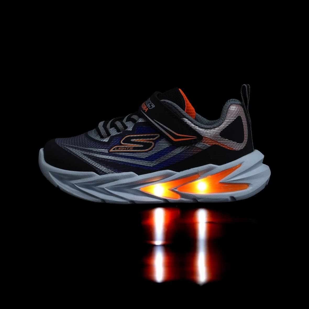 Skechers Flex Glow Ultra 400139L BKSL Çocuk Spor Ayakkabı - Siyah