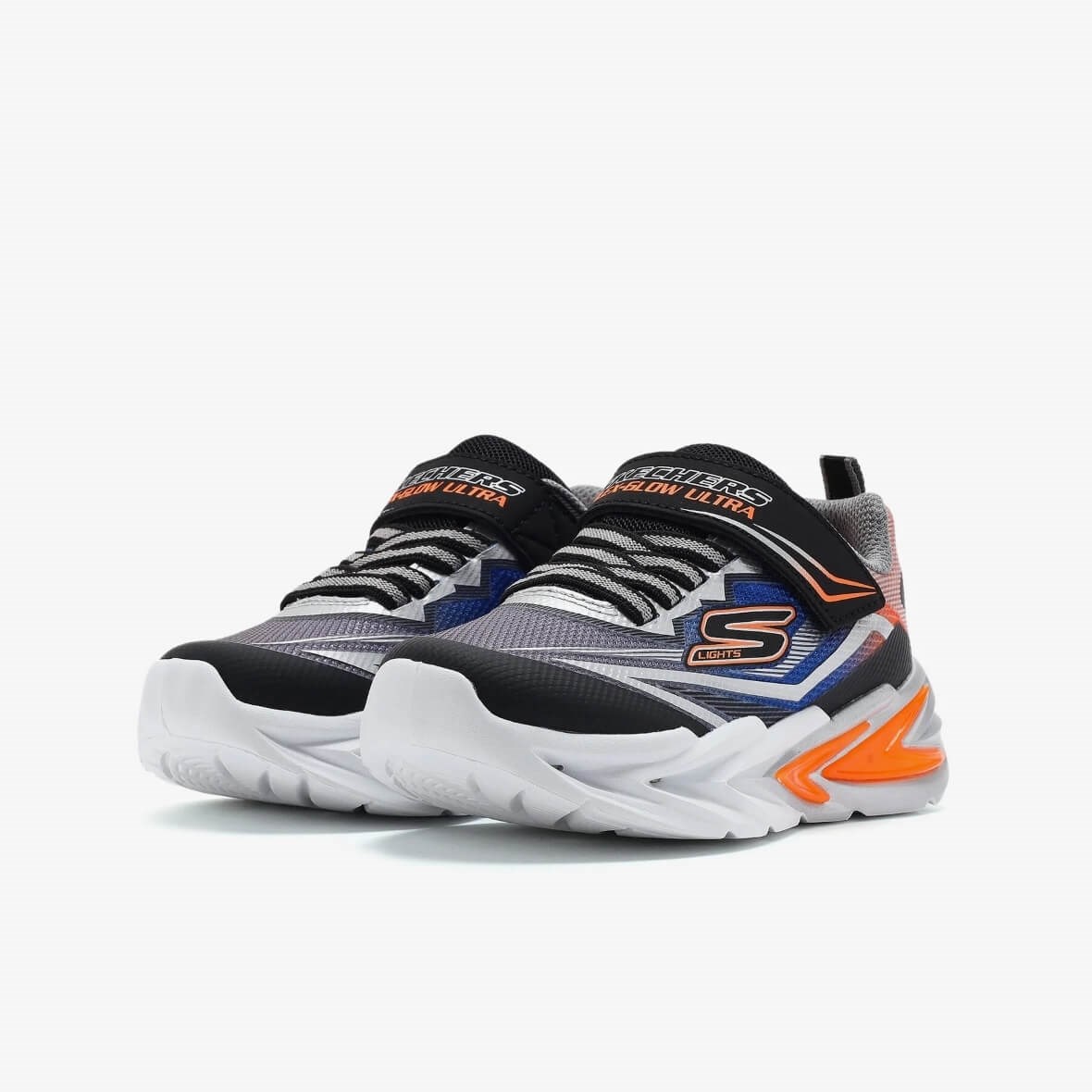 Skechers Flex Glow Ultra 400139L BKSL Çocuk Spor Ayakkabı - Siyah