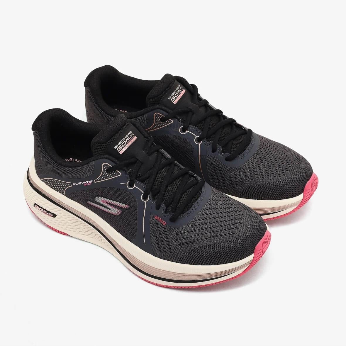 Skechers Go Run Elevate 2.0 - Quartz 129005 BKPK Kadın Sneaker - Siyah
