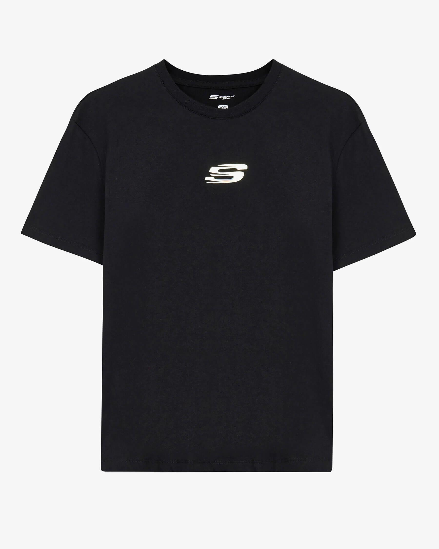 Skechers Graphic T-Shirt W Short Sleeve  S241011-001 Kadın T-shirt - Siyah