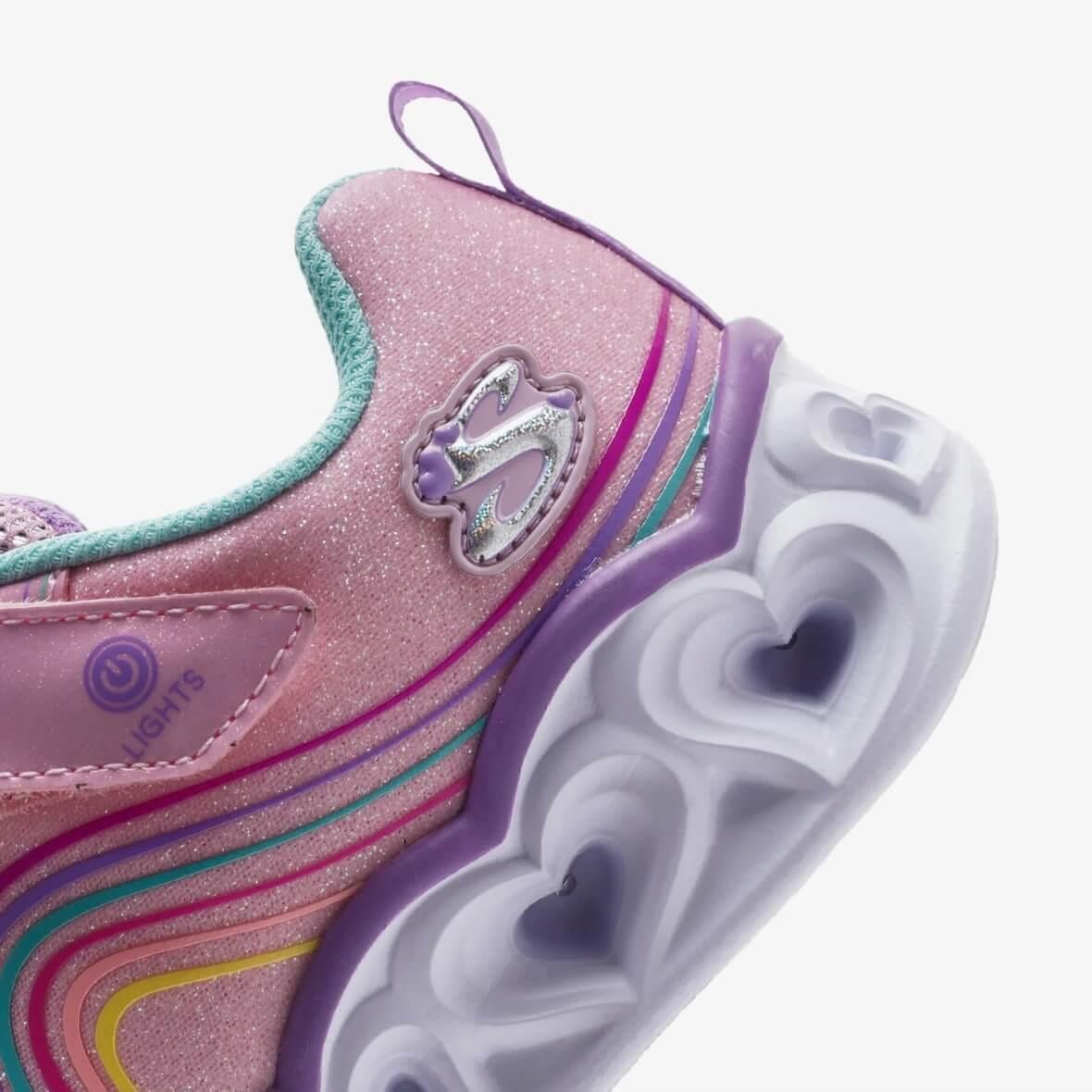 Skechers Heart Lights - Retro Hearts - 302689L LPMT Çocuk Spor Ayakkabı - Pembe