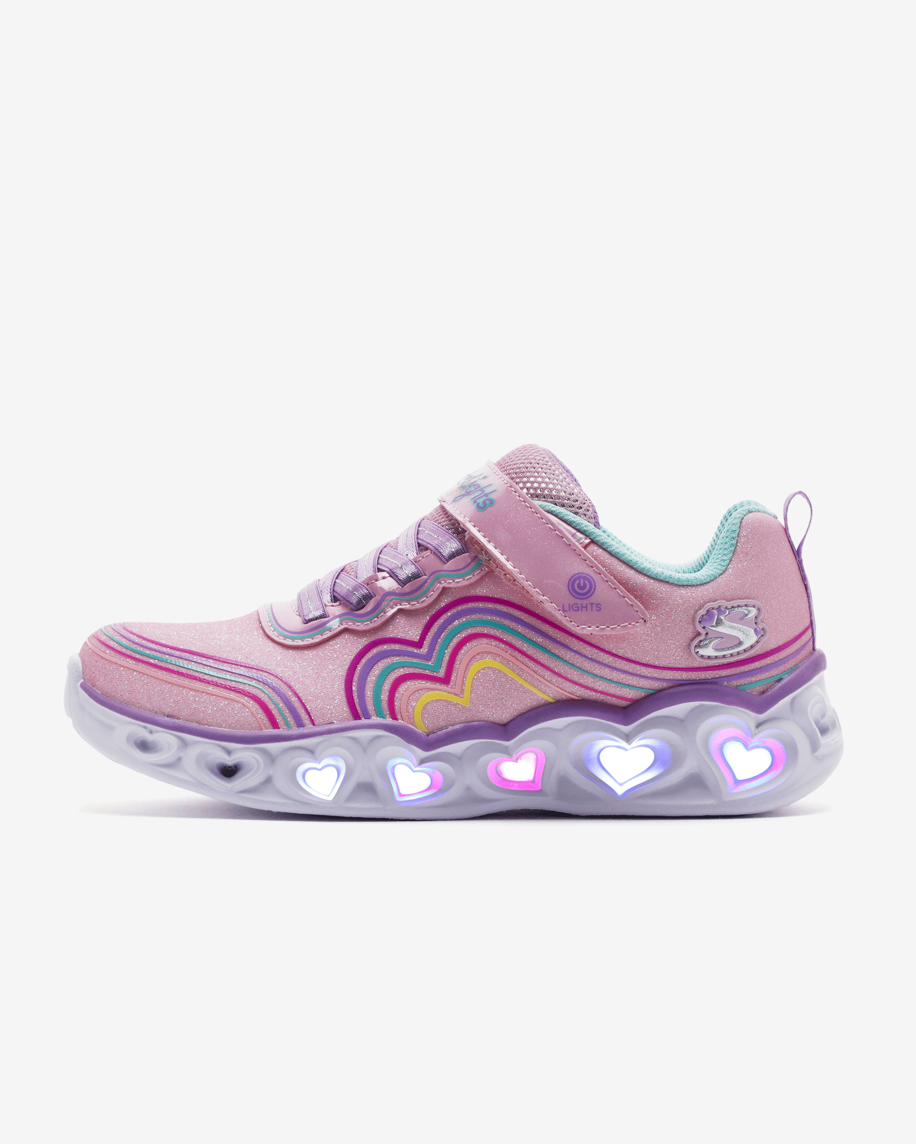 Skechers Heart Lights - Retro Hearts - 302689L LPMT Çocuk Spor Ayakkabı - Pembe