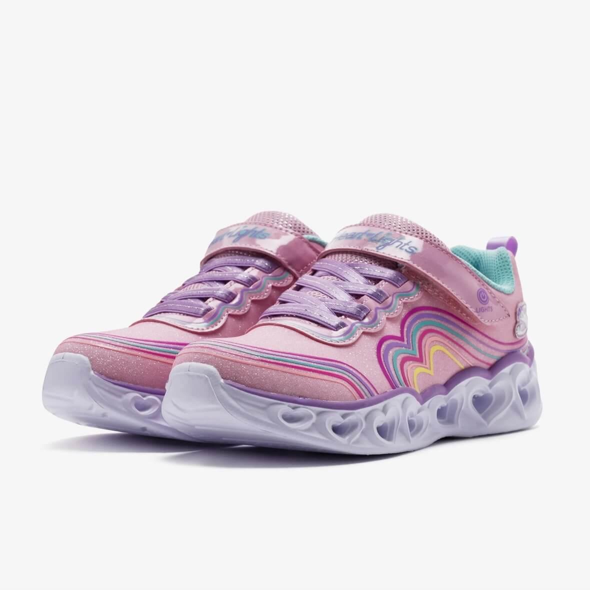 Skechers Heart Lights - Retro Hearts - 302689L LPMT Çocuk Spor Ayakkabı - Pembe