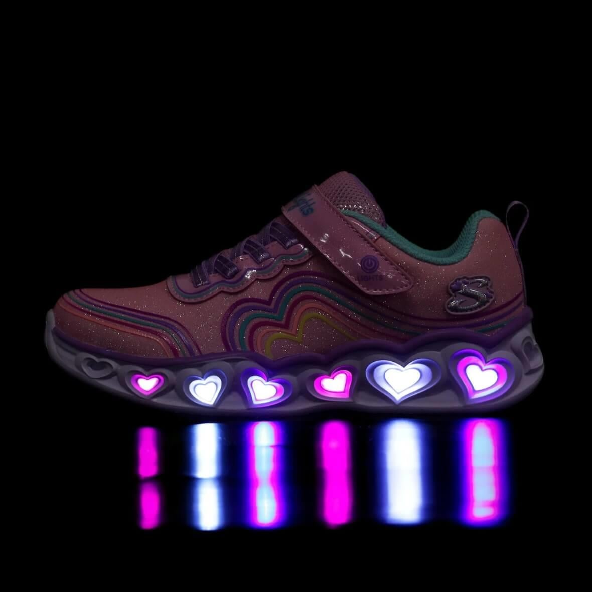 Skechers Heart Lights - Retro Hearts - 302689L LPMT Çocuk Spor Ayakkabı - Pembe