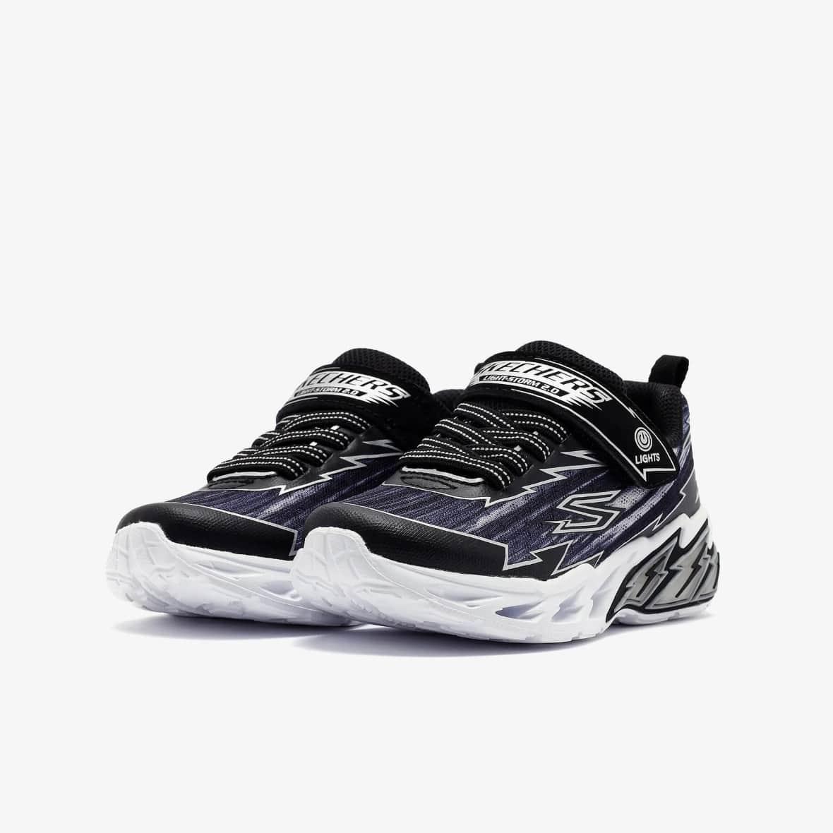 Skechers Light Storm 2.0 - Bolt-Brights 400149L BKGY Çocuk Spor Ayakkabı - Siyah / Gri