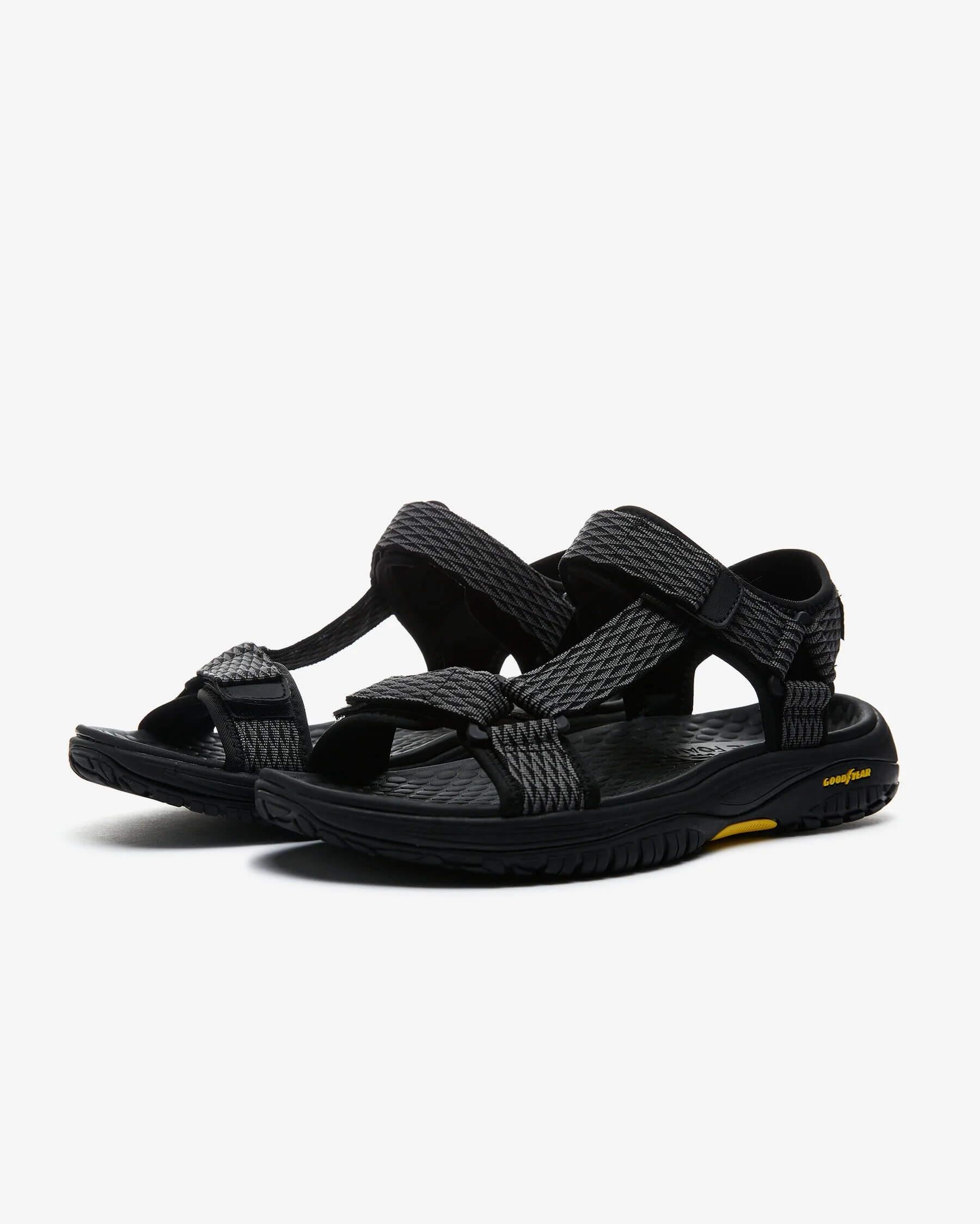 Skechers Lomell - Rip Tide 204351 BKGY Erkek Sandalet - Siyah