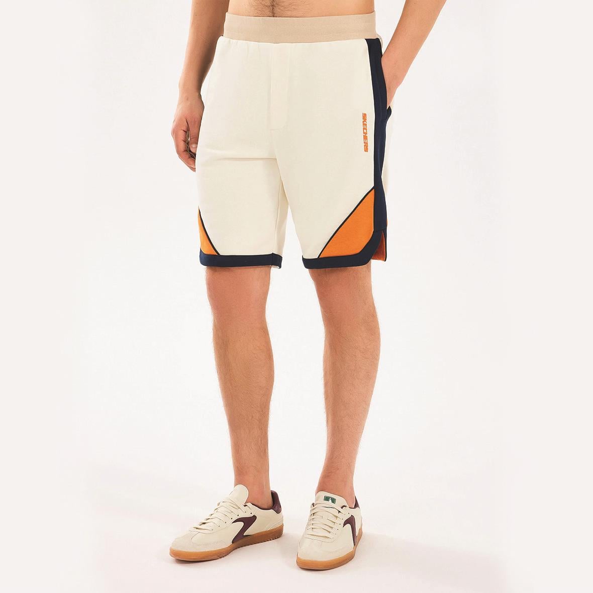 Skechers M Diagonal Lw Fleece Sweat Short S2510040-102 Erkek Şort - Kırık Beyaz