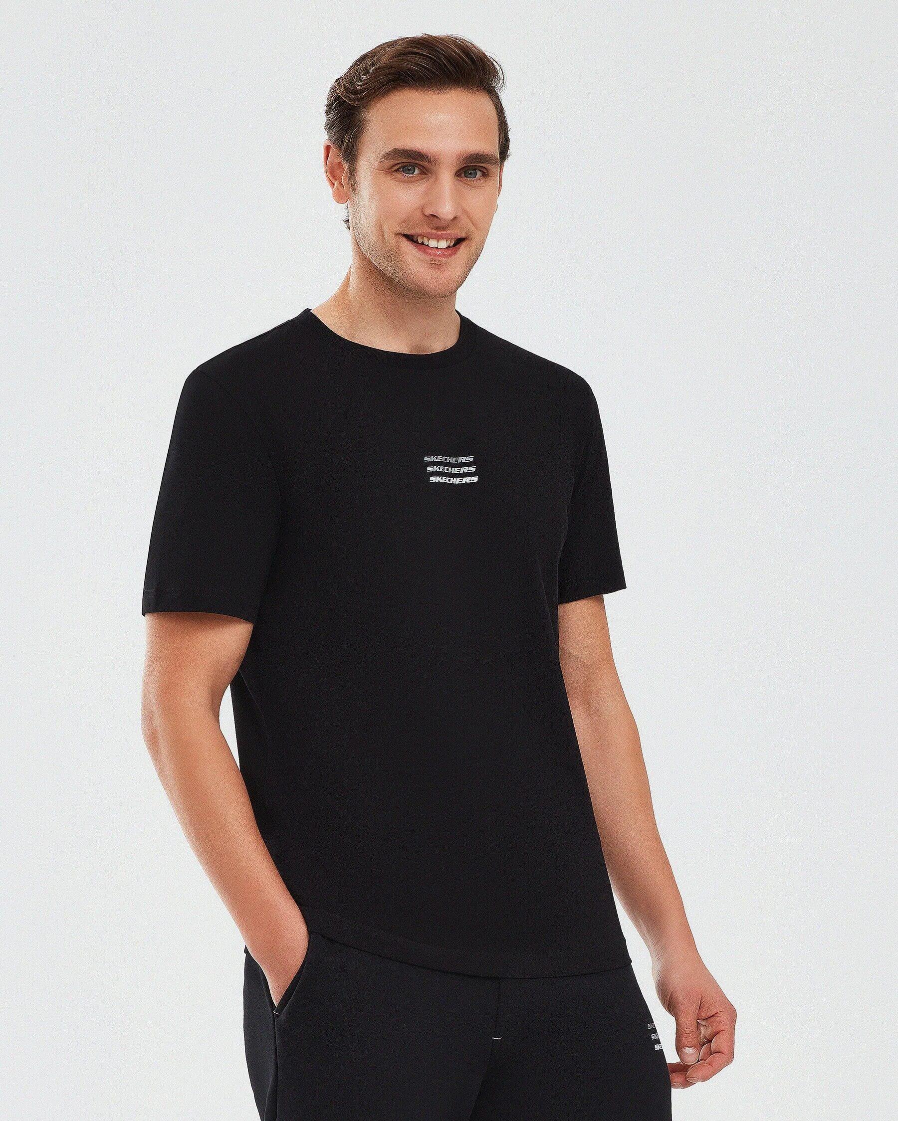 Skechers M Essential Crew Neck S241007-001 Erkek T-Shirt - Siyah