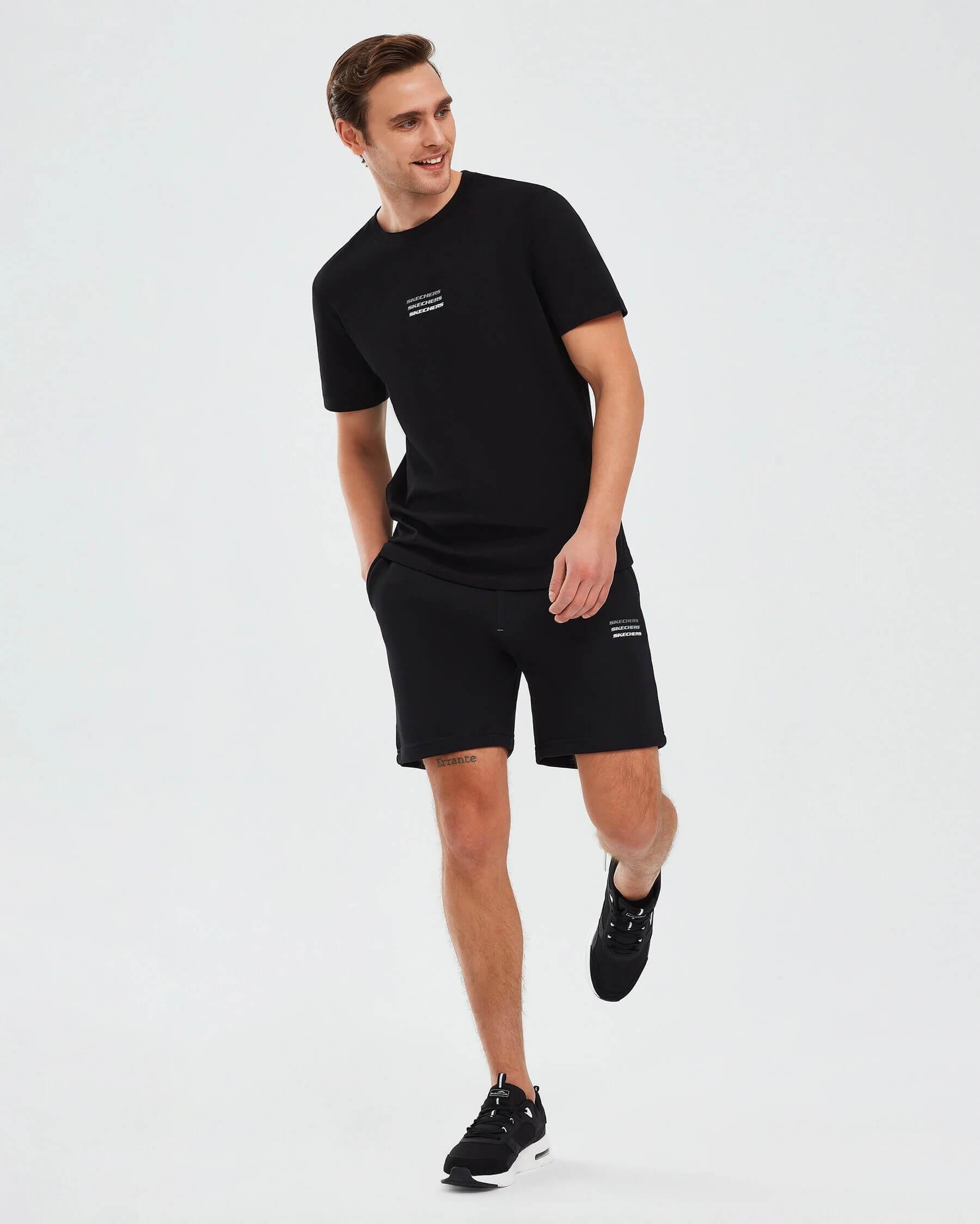 Skechers M Essential Crew Neck S241007-001 Erkek T-Shirt - Siyah