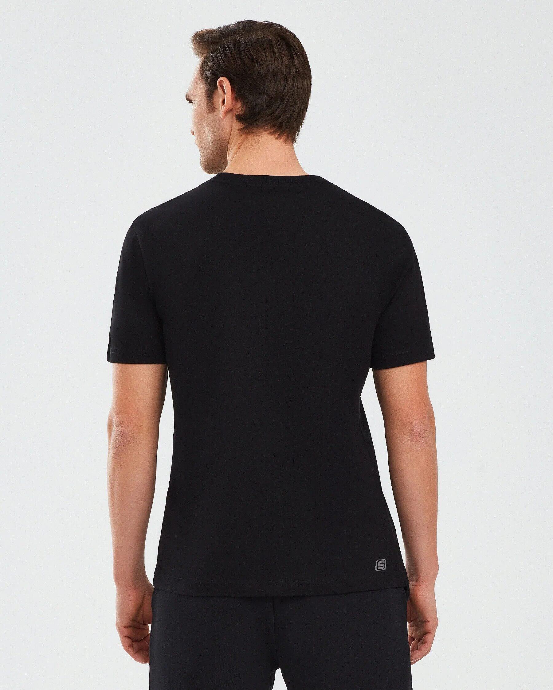 Skechers M Essential Crew Neck S241007-001 Erkek T-Shirt - Siyah