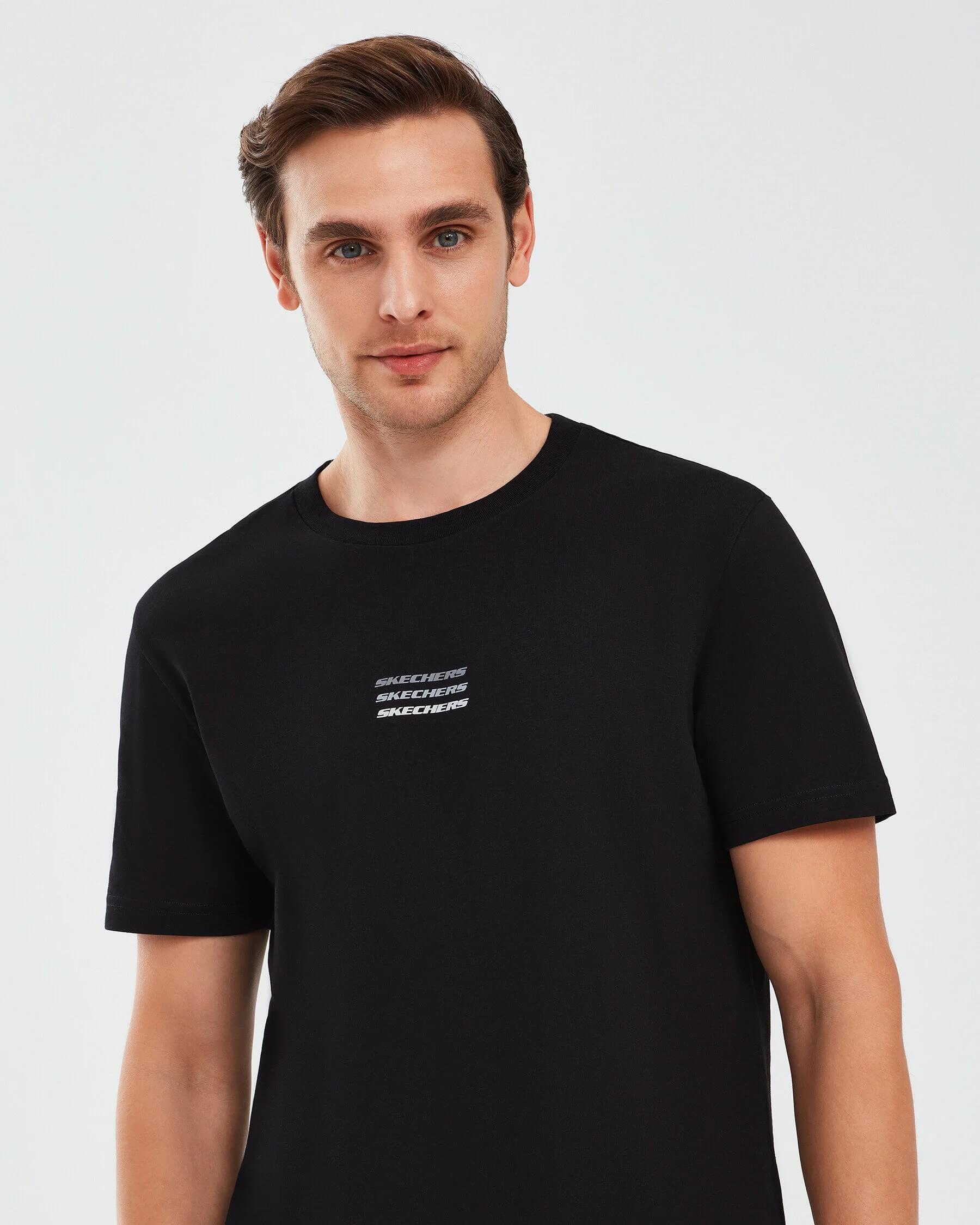 Skechers M Essential Crew Neck S241007-001 Erkek T-Shirt - Siyah