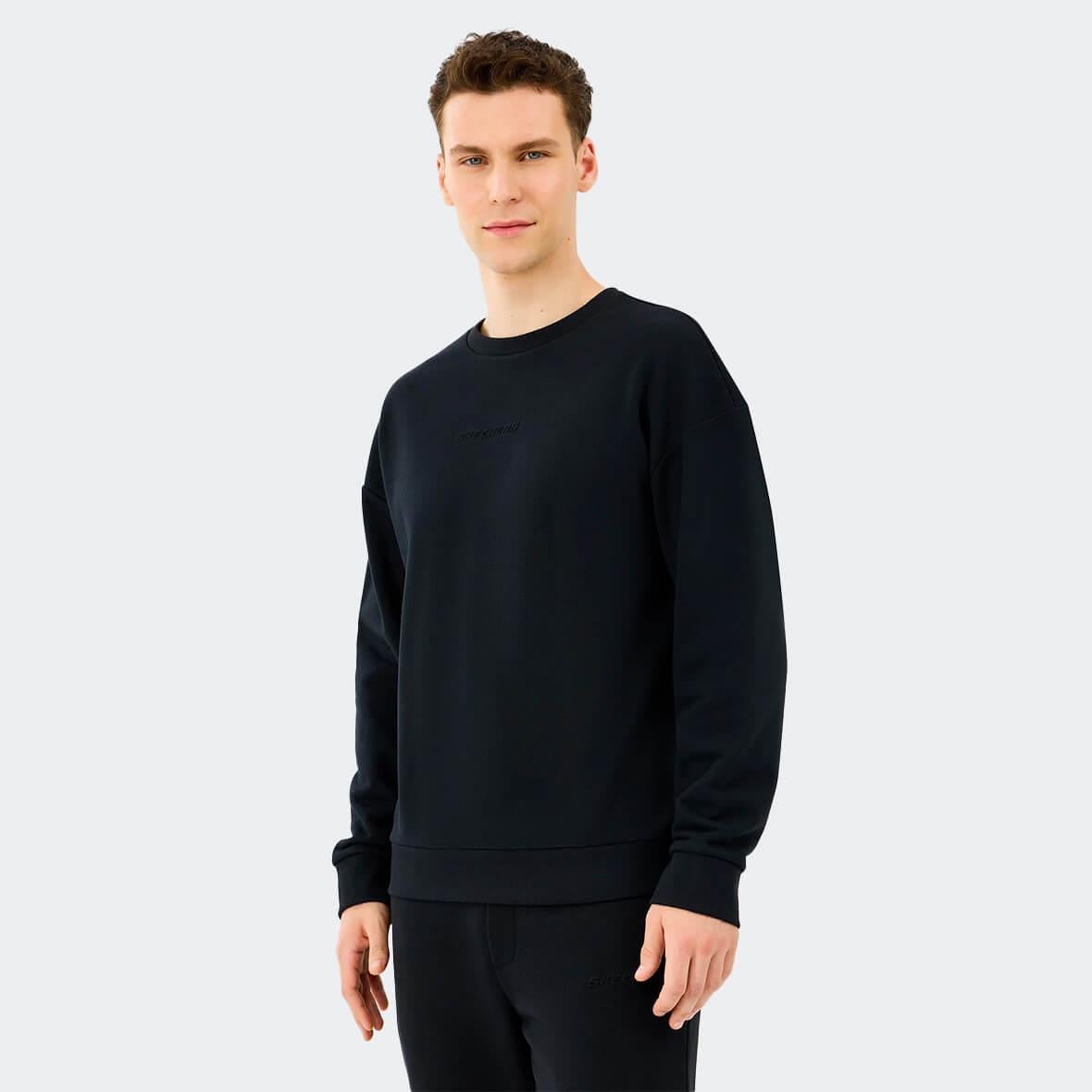 Skechers M Essential Crew Neck S2610015-3817 Erkek Sweatshirt - Siyah