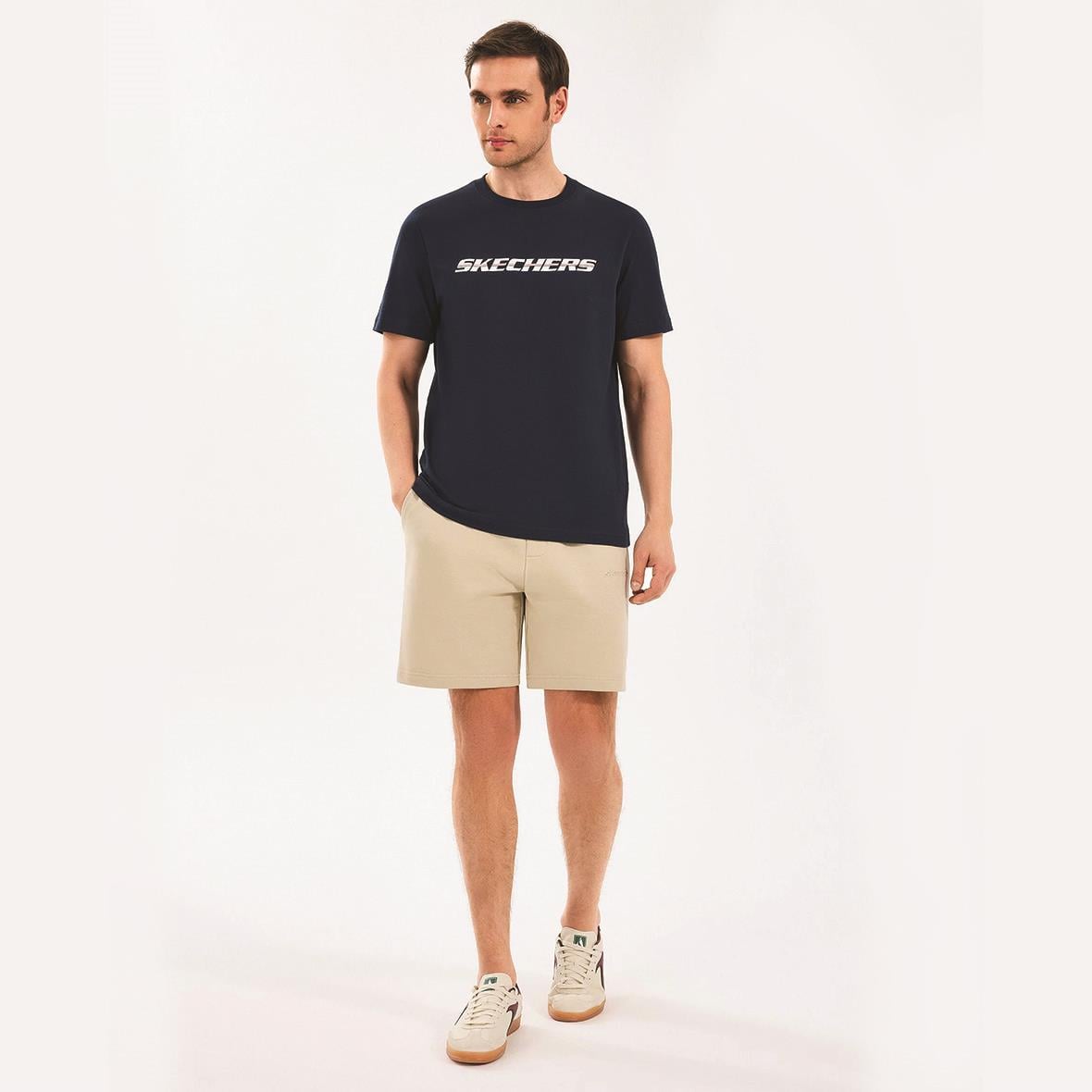 Skechers M Essential Sweat Short S2510064-013 Erkek Şort - Bej