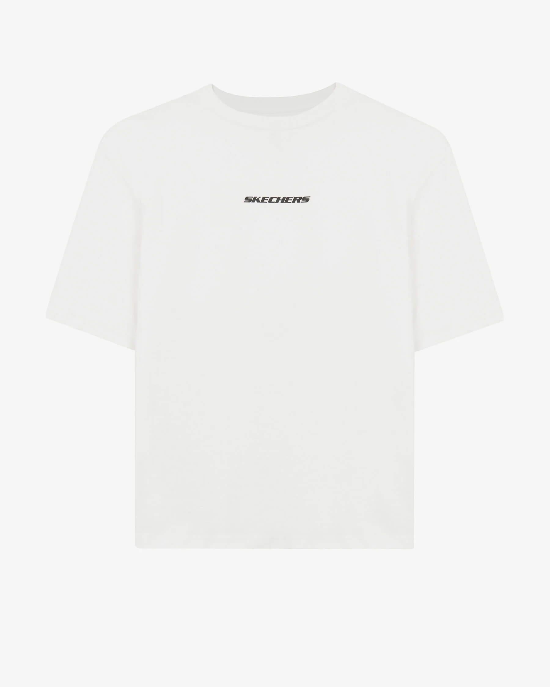 Skechers M Graphic Tee Oversize S232404-102 Erkek T-Shirt - Beyaz