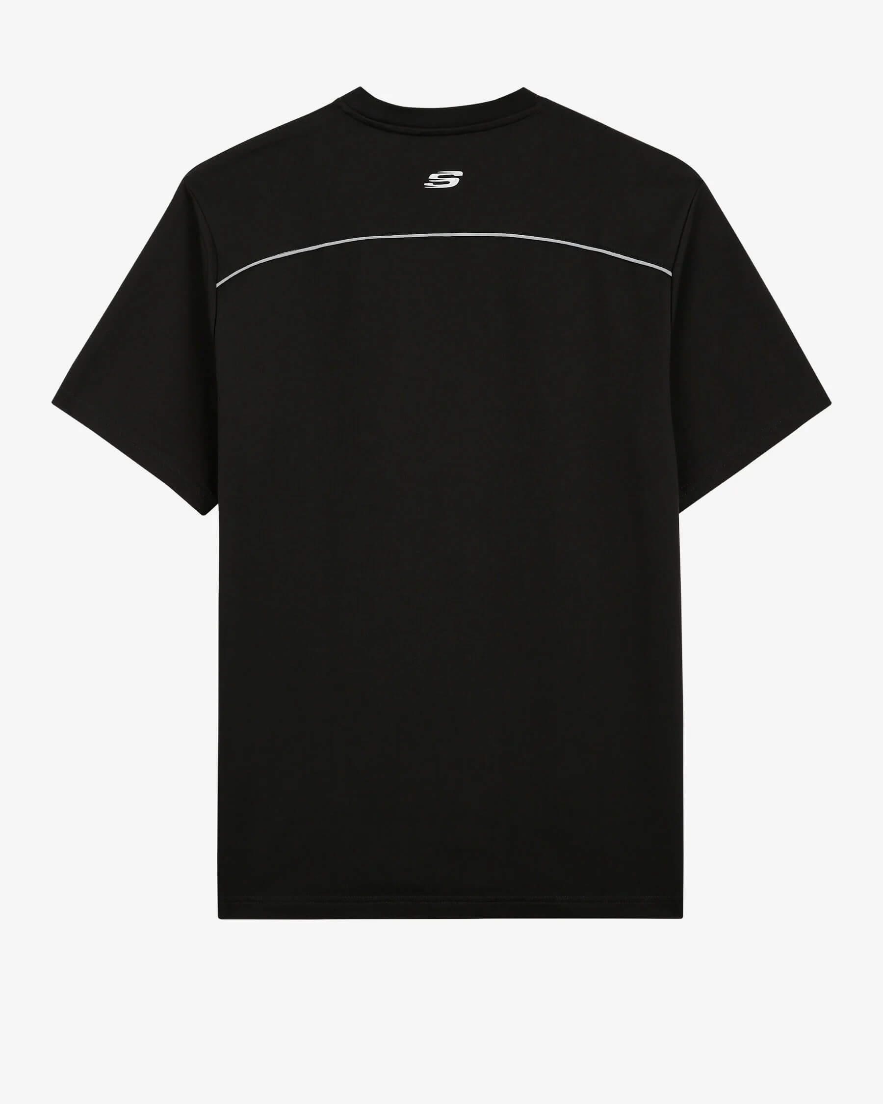 Skechers M Graphic Tee Reflect Logo Oversize S231094-001 Erkek T-Shirt - Siyah