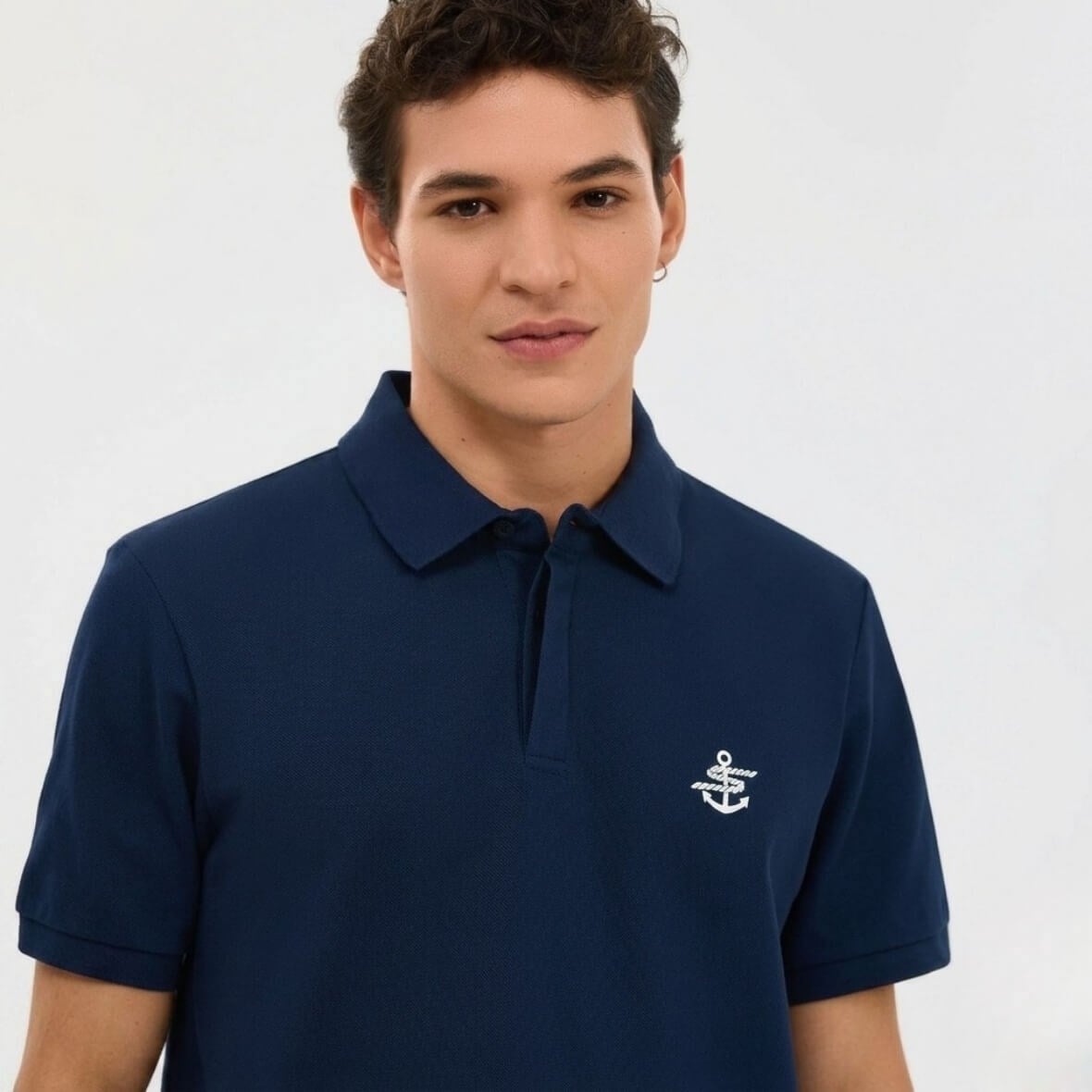 Skechers M Logo Printed Polo T-Shirt S2610085-0505 Erkek T-Shirt - Lacivert