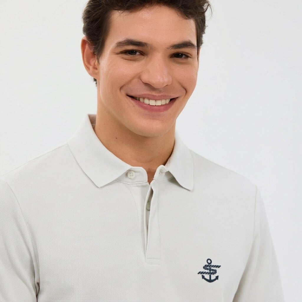 Skechers M Logo Printed Polo T-Shirt S2610085-4036 Erkek T-Shirt - Ekru