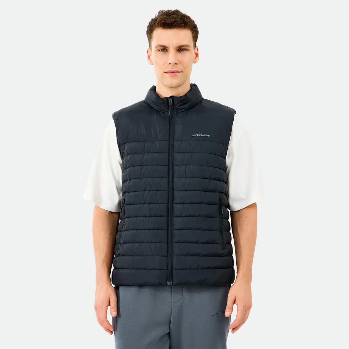 Skechers M Outerwear Polar Lining Padded Vest S242212-3817 Erkek Yelek - Siyah