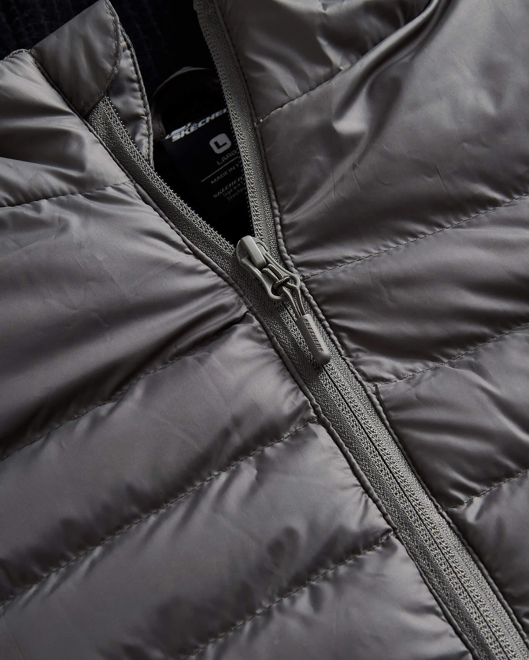 Skechers M Outwear Polar Lining Padded Jacket S242095-003 Kapüşonlu Erkek Mont - Antrasit