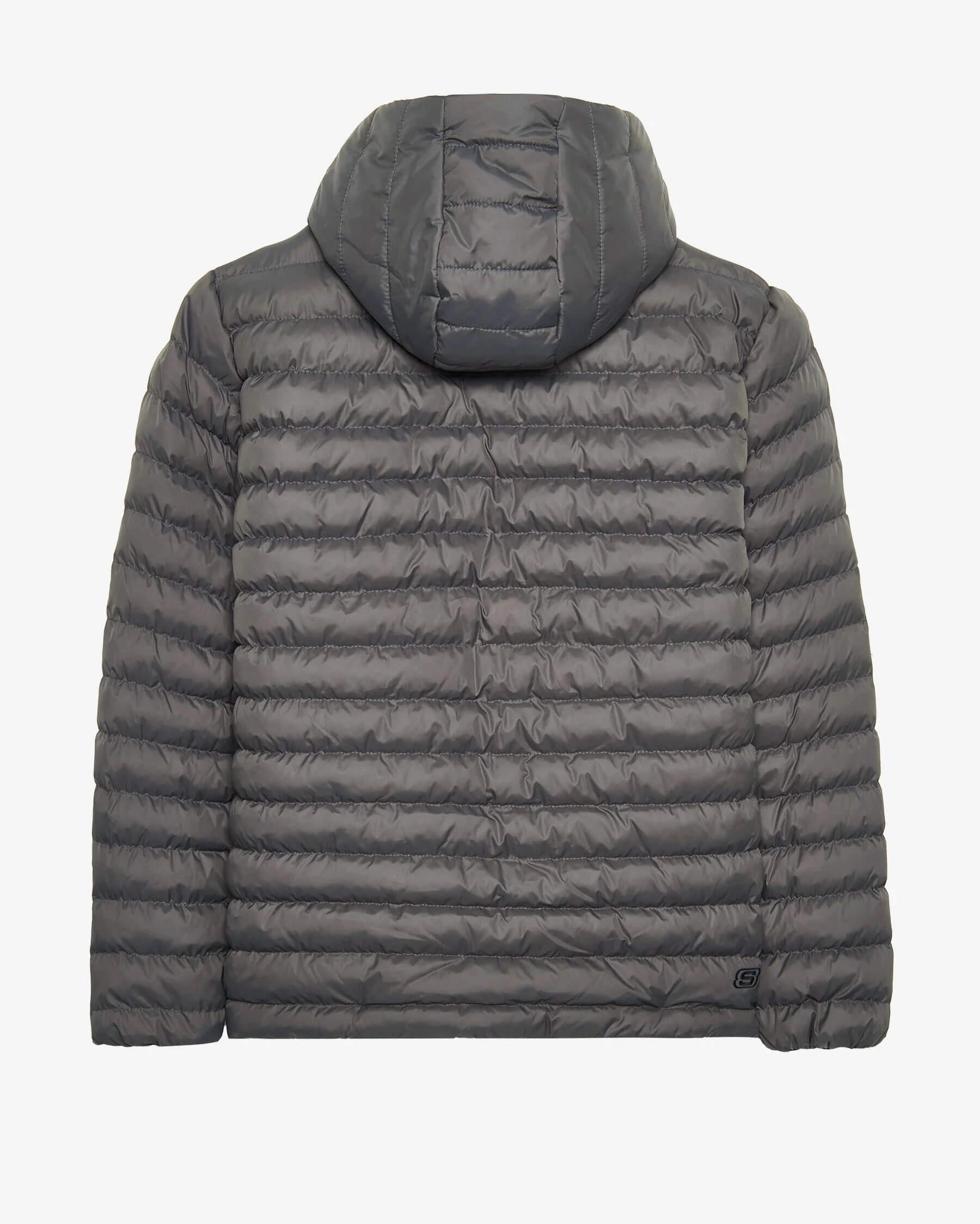 Skechers M Outwear Polar Lining Padded Jacket S242095-003 Kapüşonlu Erkek Mont - Antrasit