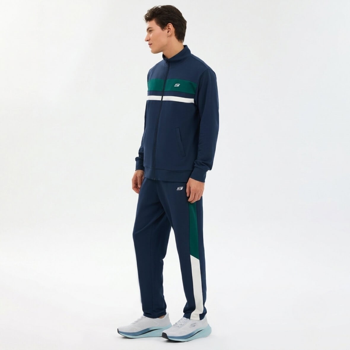 Skechers M Performance Coll. Track Suit S2610008-0505 Erkek Eşofman Takımı - Lacivert