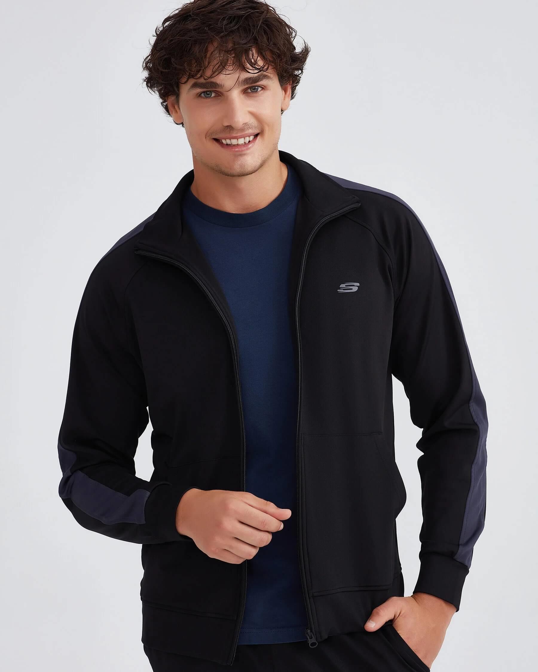 Skechers M Performance Collection Suit Track S212165-001 Erkek Eşofman Takım - Siyah