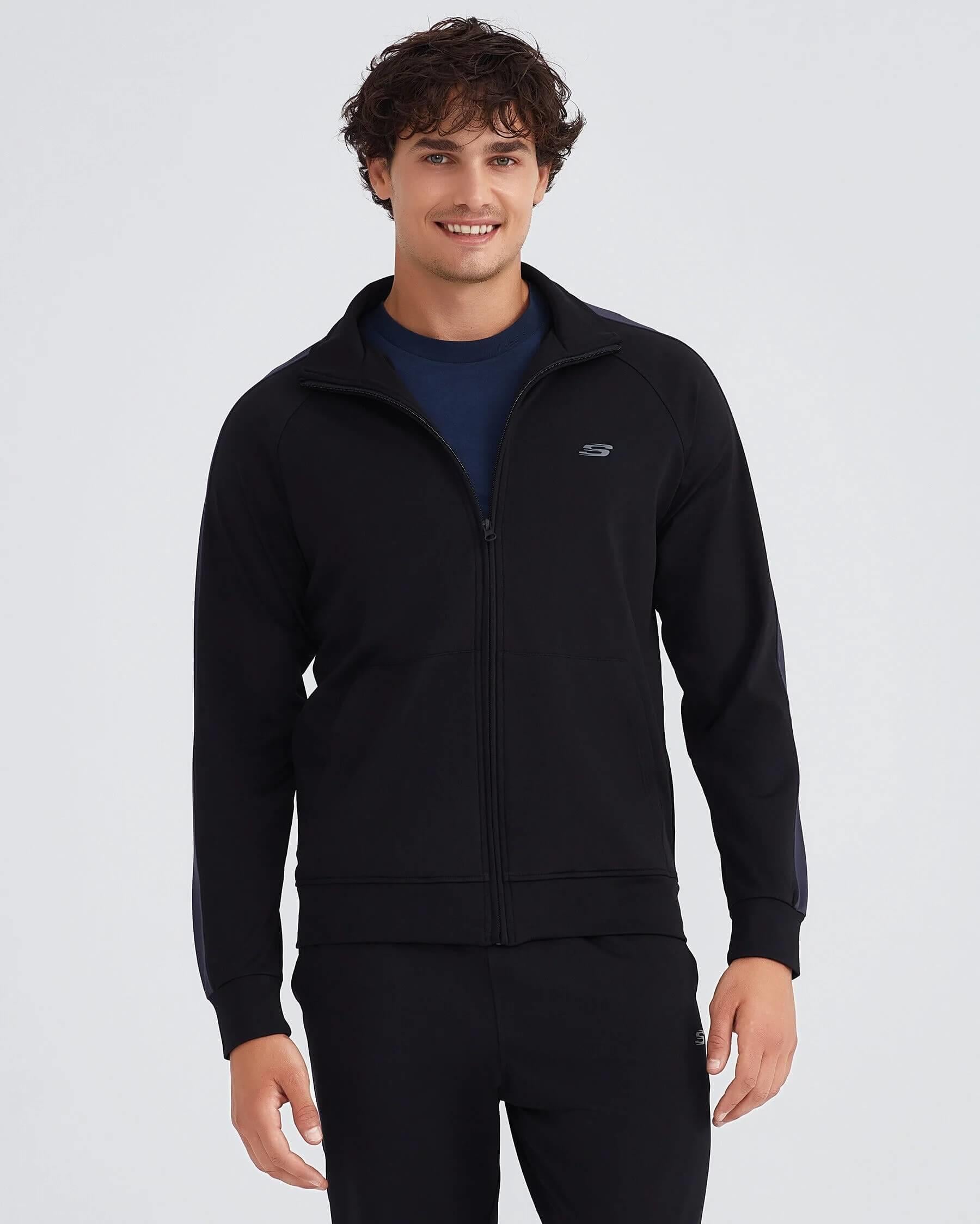Skechers M Performance Collection Suit Track S212165-001 Erkek Eşofman Takım - Siyah