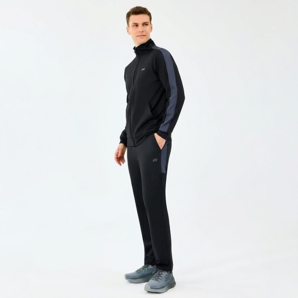 Skechers M Performance Track Suit S241211-3817 Erkek Eşofman Takımı - Siyah